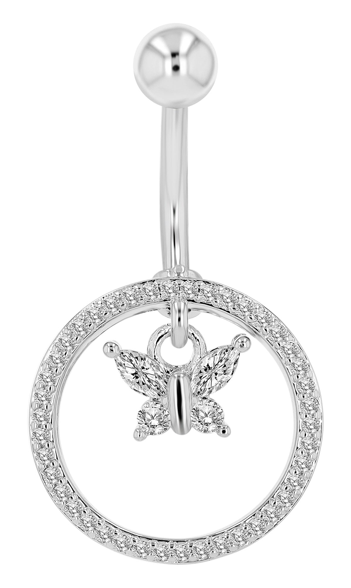 "Lugia", Edelstahl-Bronze Bauchnabelpiercing, Stabstärke 1,6 mm / Länge 11 mm / Kugelgröße 5 mm