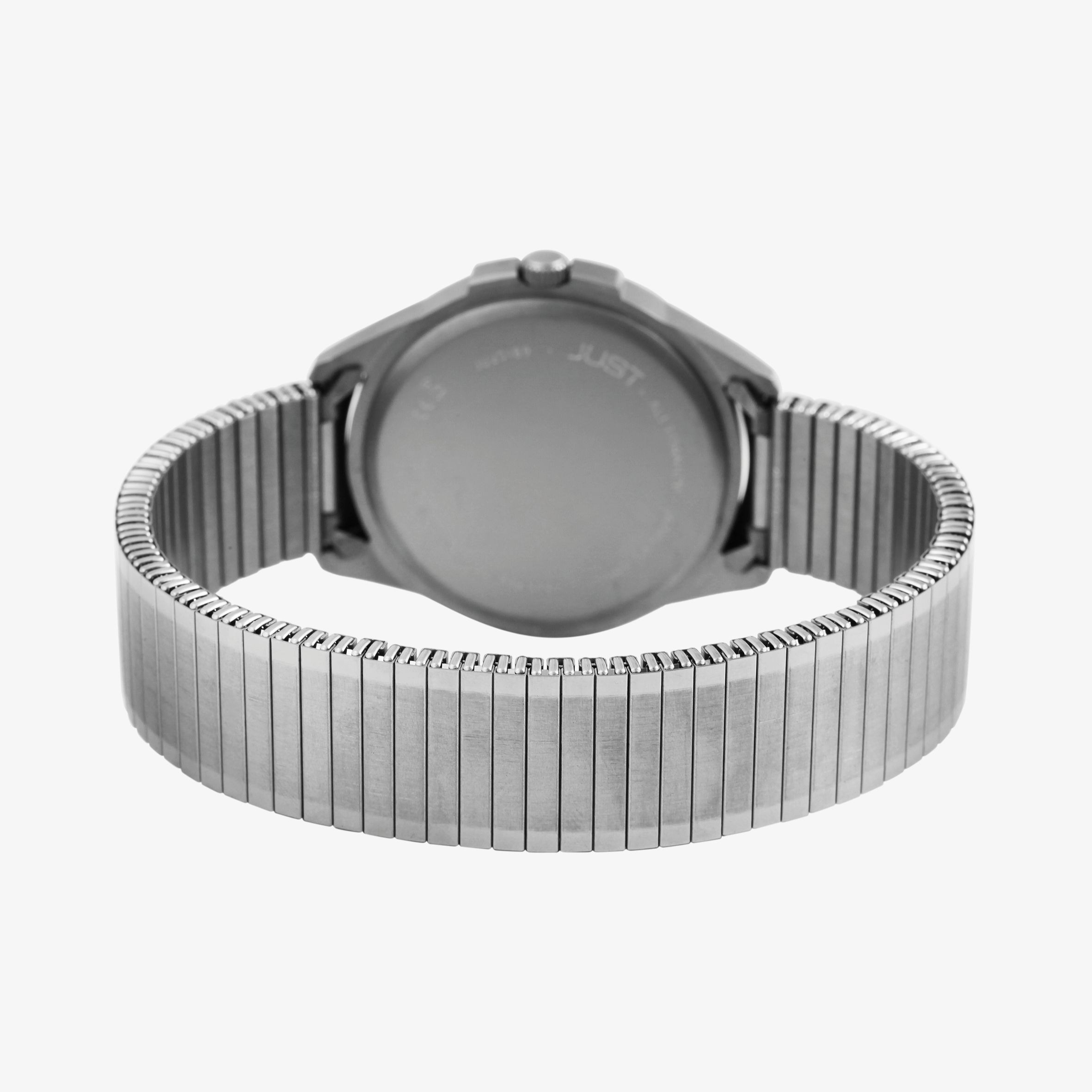 Just Herrenuhr mit Zugarmband, Titan, 5 ATM, blaues ZB
