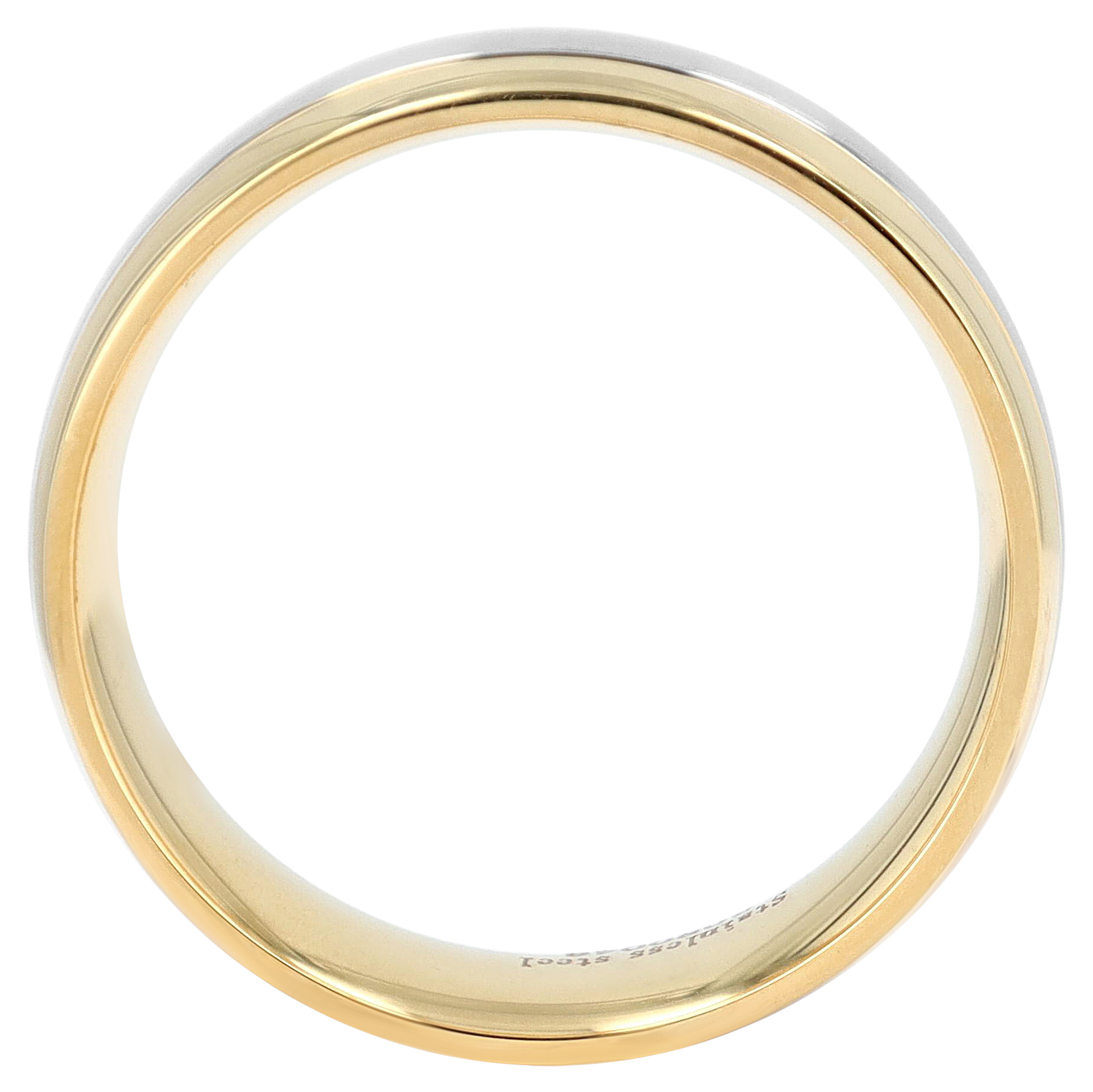 "Duo Expression" Herren-Partnerring, Akzent, Edelstahl, bicolor (silberfarben/ goldfarben)