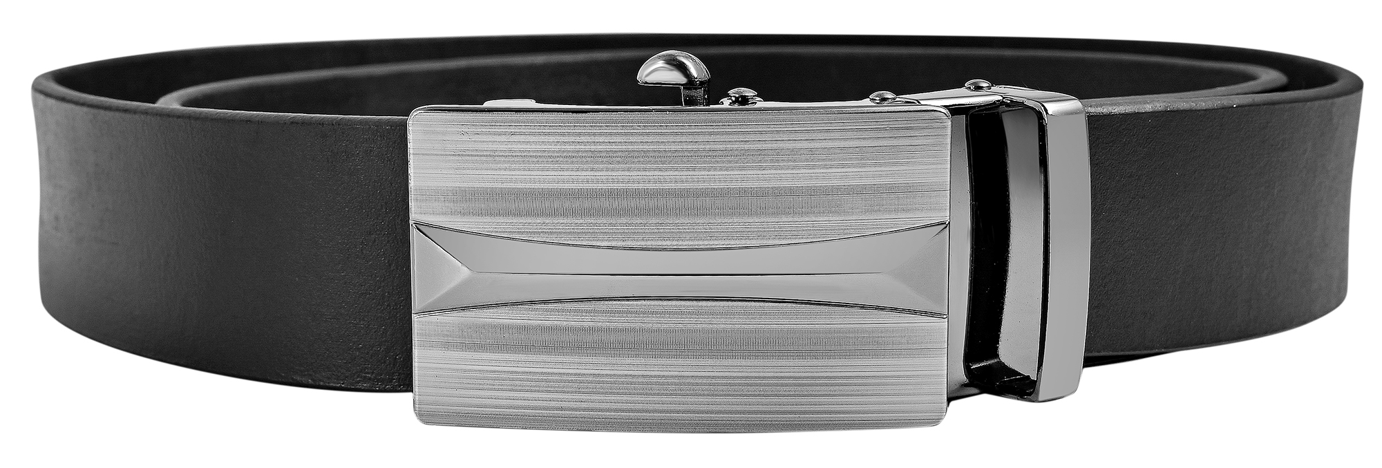 Leonardo Verrelli Echtleder Automatik-Gürtel, max. 100 cm/ 35 mm, schwarz - kürzbar