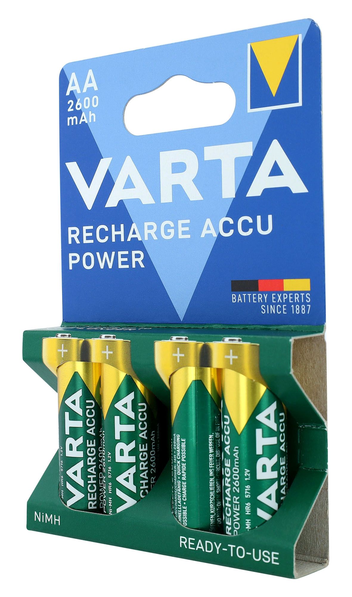 VARTA Recharge ACCU Power AA, 4er Blister, 2600 mAh