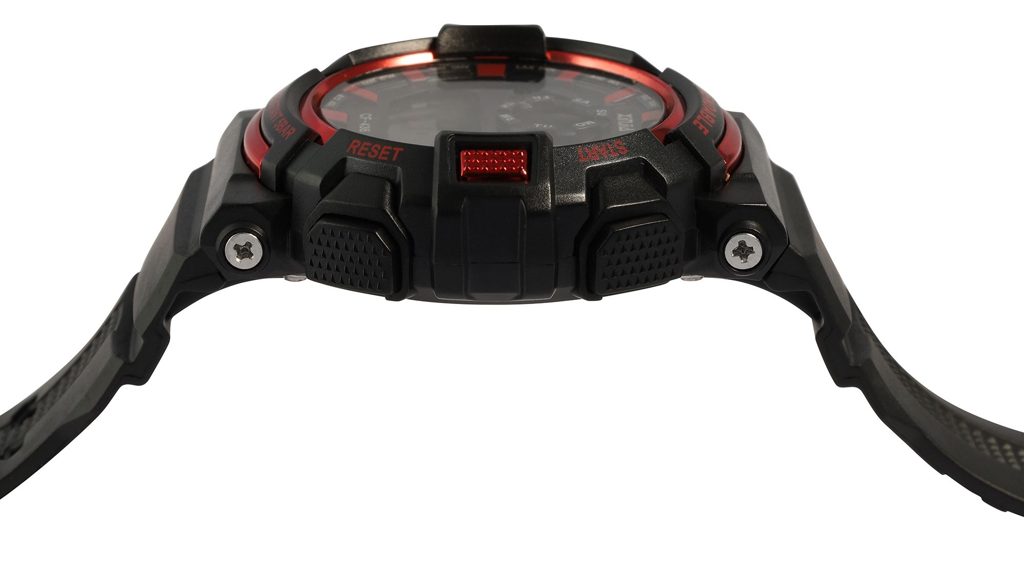 Xinjia Herrenuhr mit TPU-Band, schwarz + rot