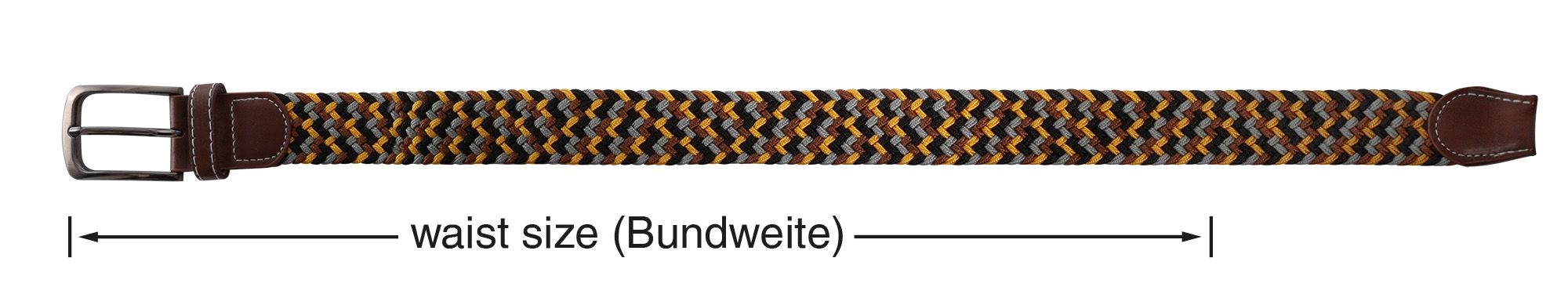 Flechtgürtel aus Textil in den Größen 110 cm (M)