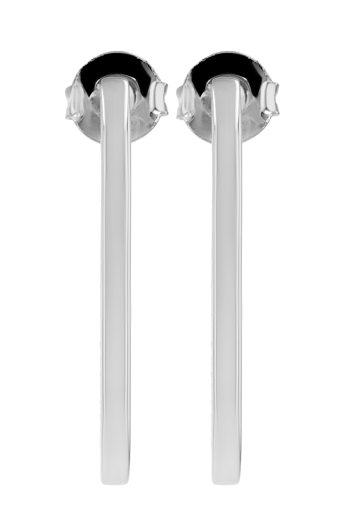 Sif Jakobs Jewellery 925/- Echt Silber ovale Halbcreole "Capizzi Medio", Zirkonia, rhodiniert