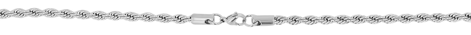 "Bennet", Edelstahl Kette mit Anhänger - Kreuz, silberfarbig