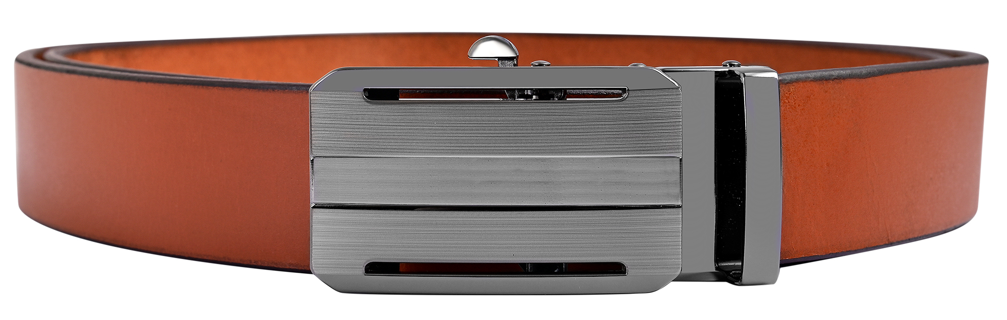 Leonardo Verrelli Echtleder Automatik-Gürtel, max. 110 cm/ 35 mm, braun (tan) - kürzbar
