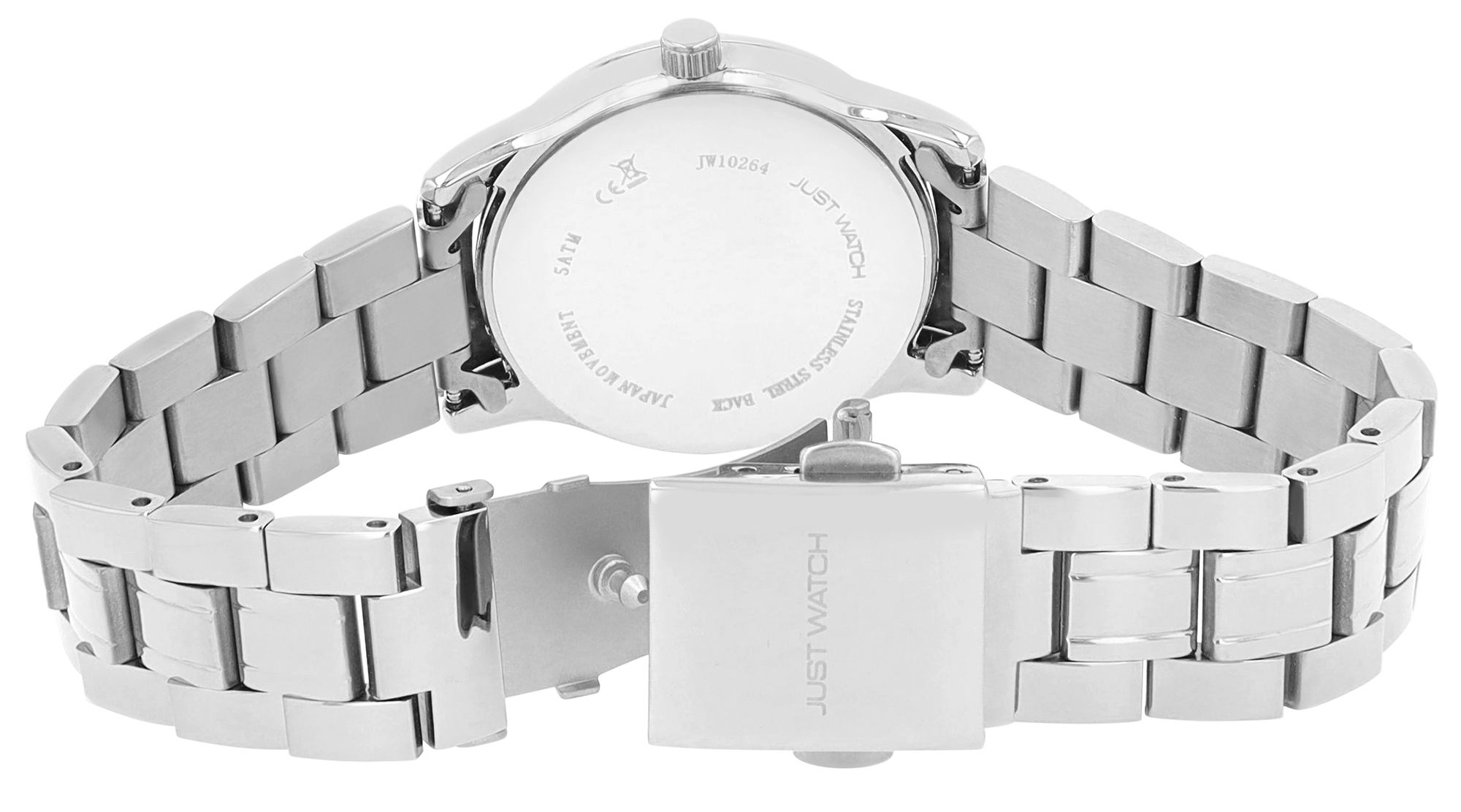 JUST WATCH Damenuhr "Ava" mit Edelstahlarmband, Ø 31 mm, 5 ATM, silberfarben