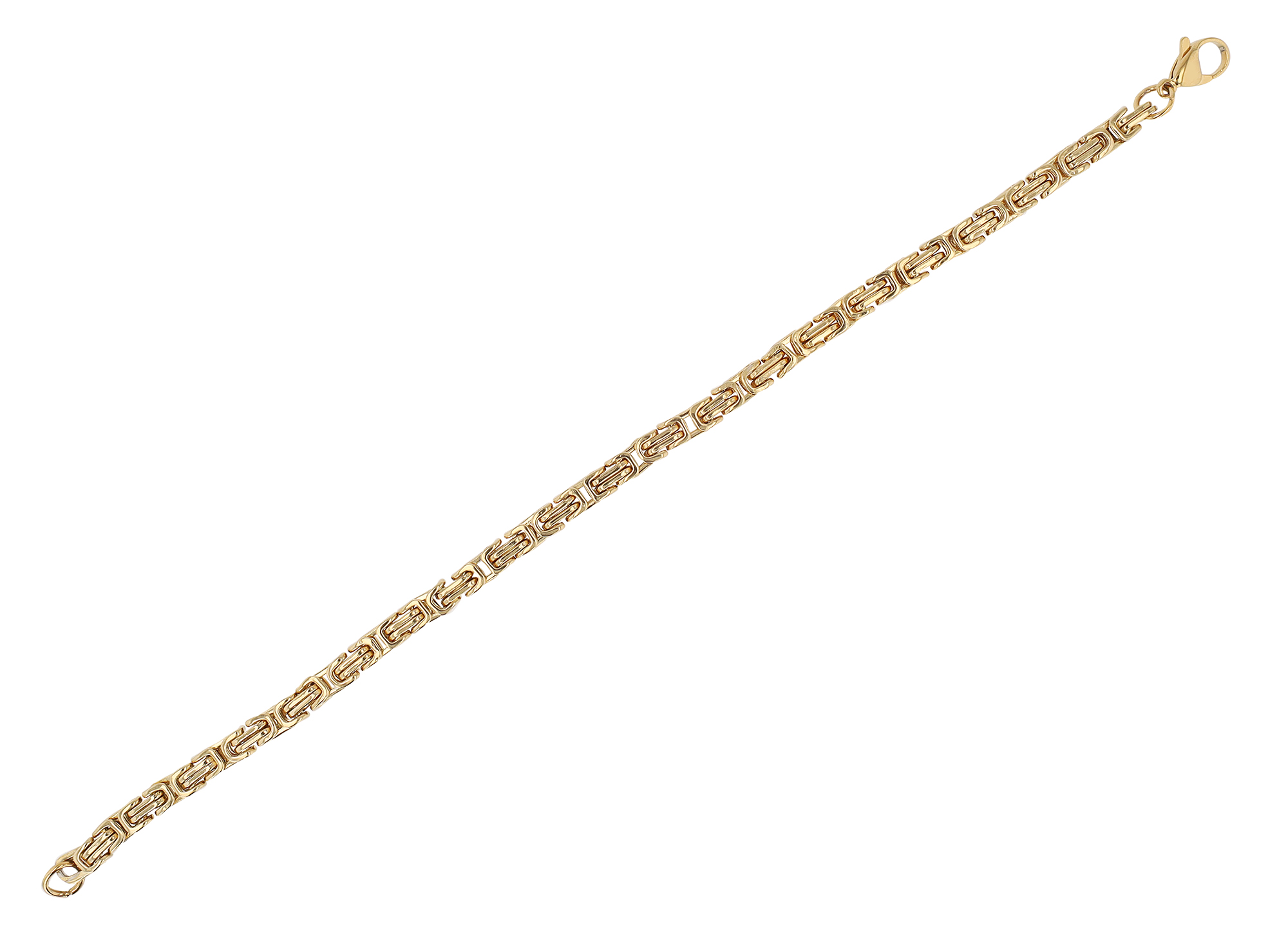 "Calista" Königskette Armband, Edelstahl, 20 cm/ 4 mm, goldfarben