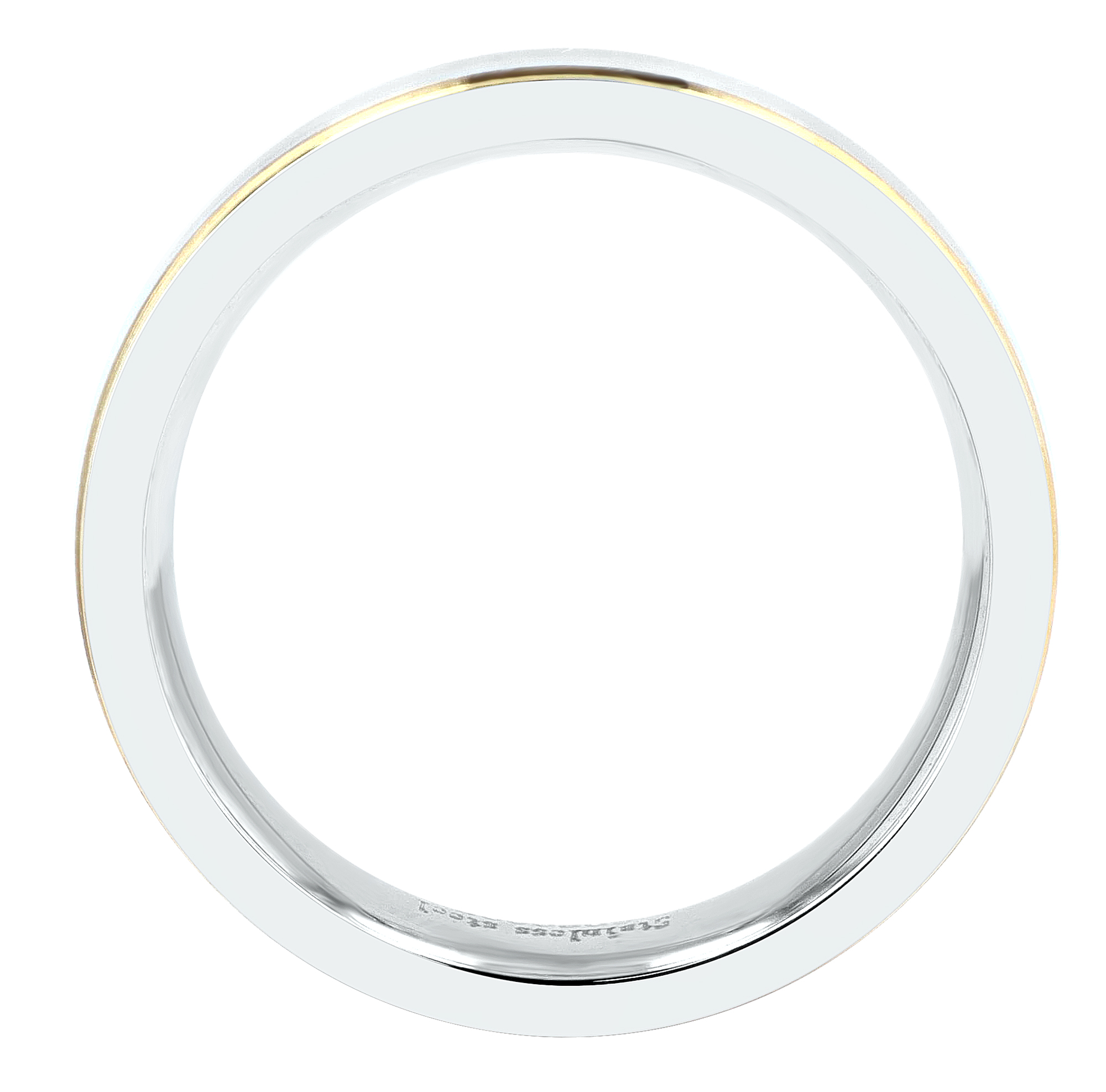 "Deep Breath" Herren-Partnerring, Akzent, edelstahl, bicolor (silberfarben/ goldfarben), Gr 64