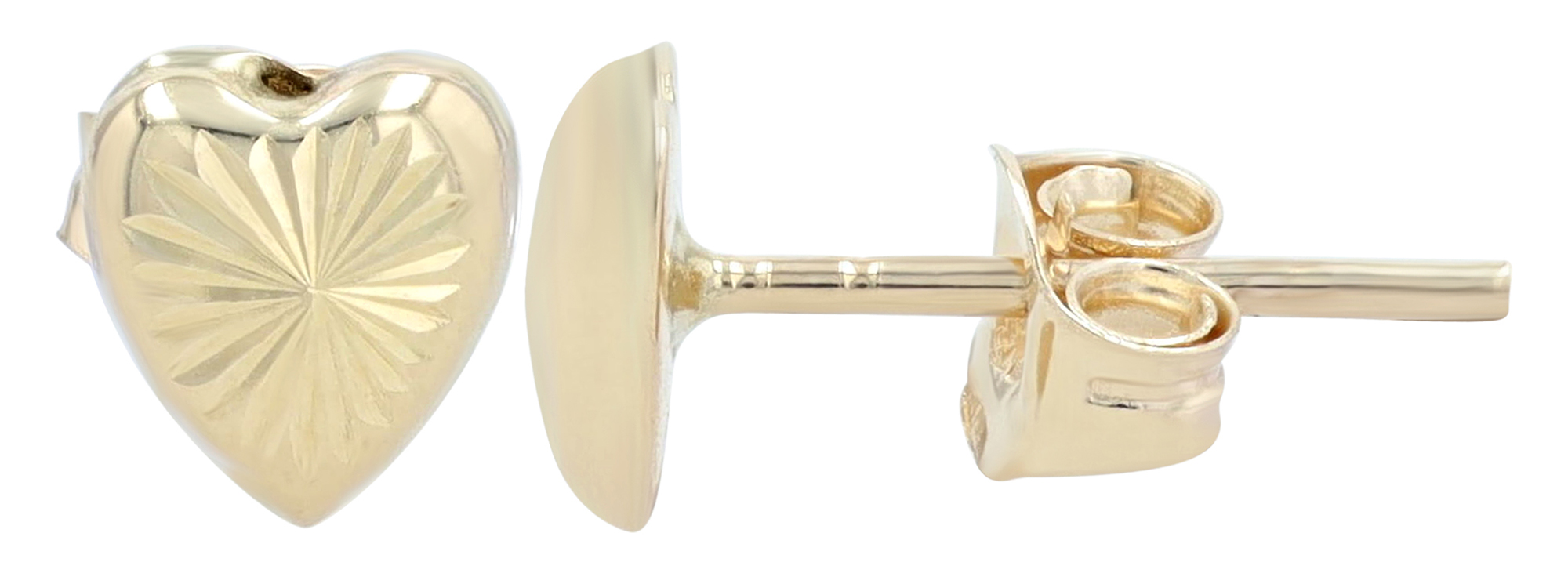 333/- Echt Gold "Vania" (Kinder) Ohrstecker - Herz, Gelbgold, 8 Karat