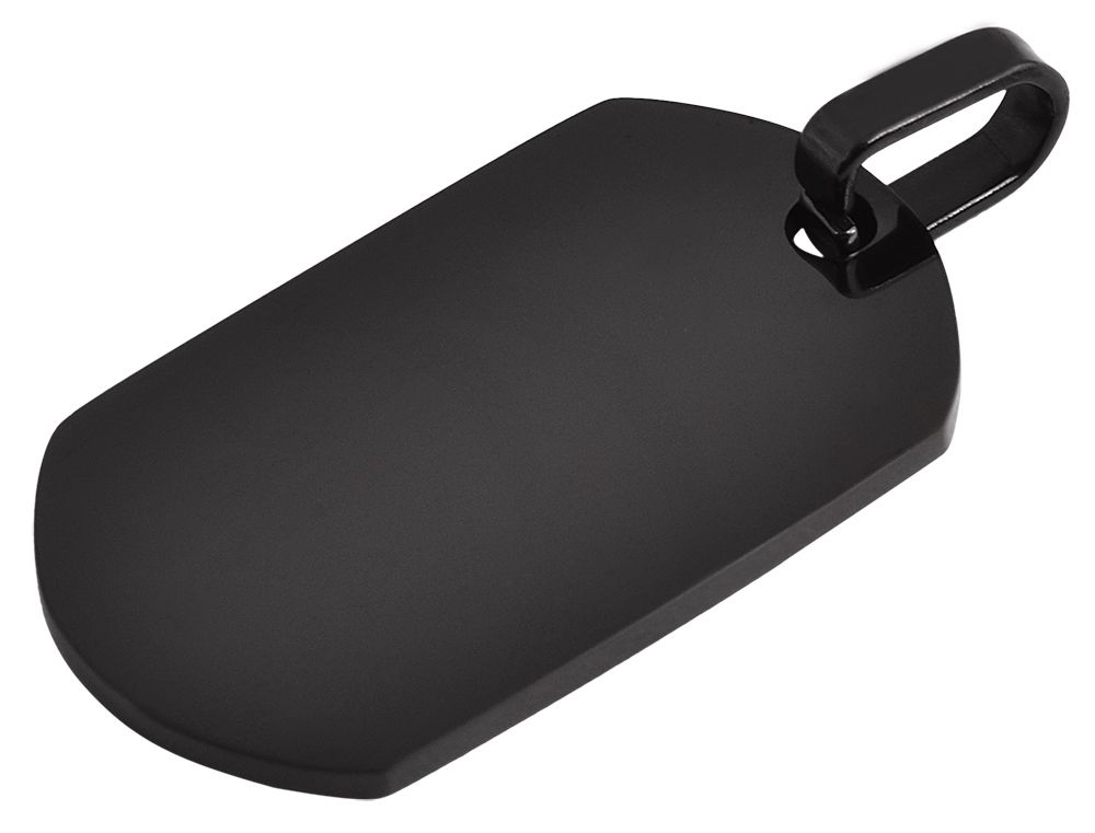"Ranger" Edelstahl-Gravuranhänger "Dog Tag“, schwarz