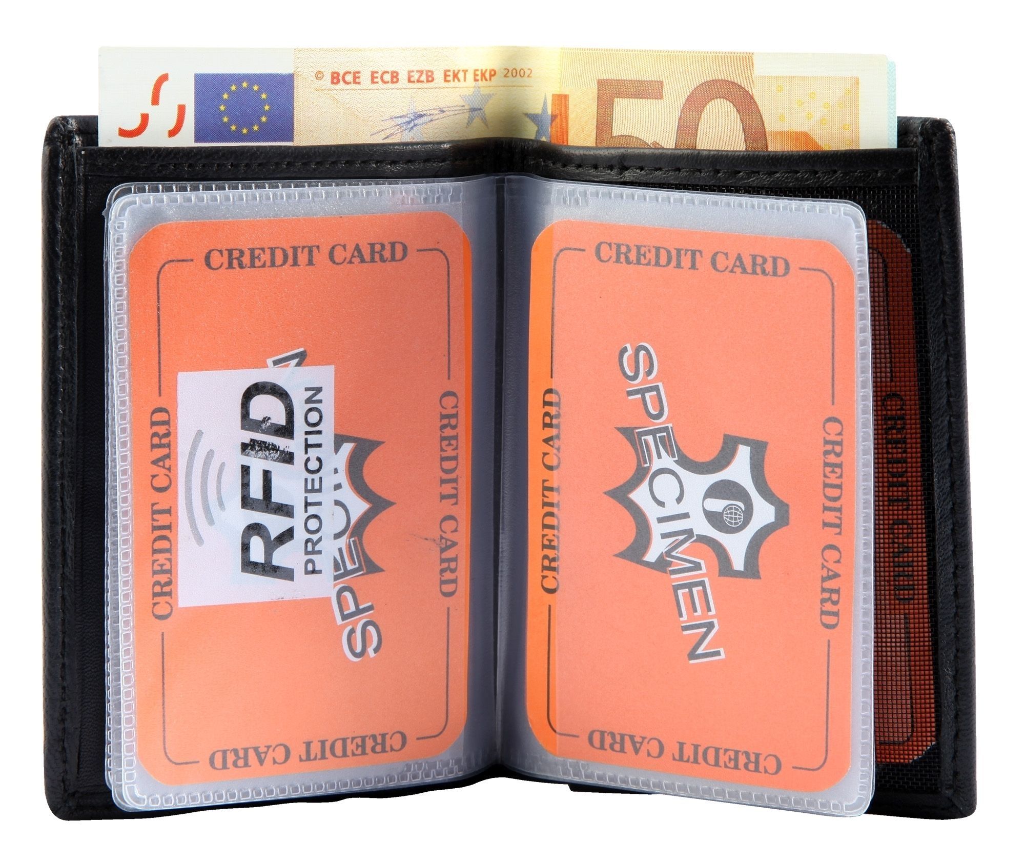 Steinmeister Kreditkartenmappe RFID in schwarz