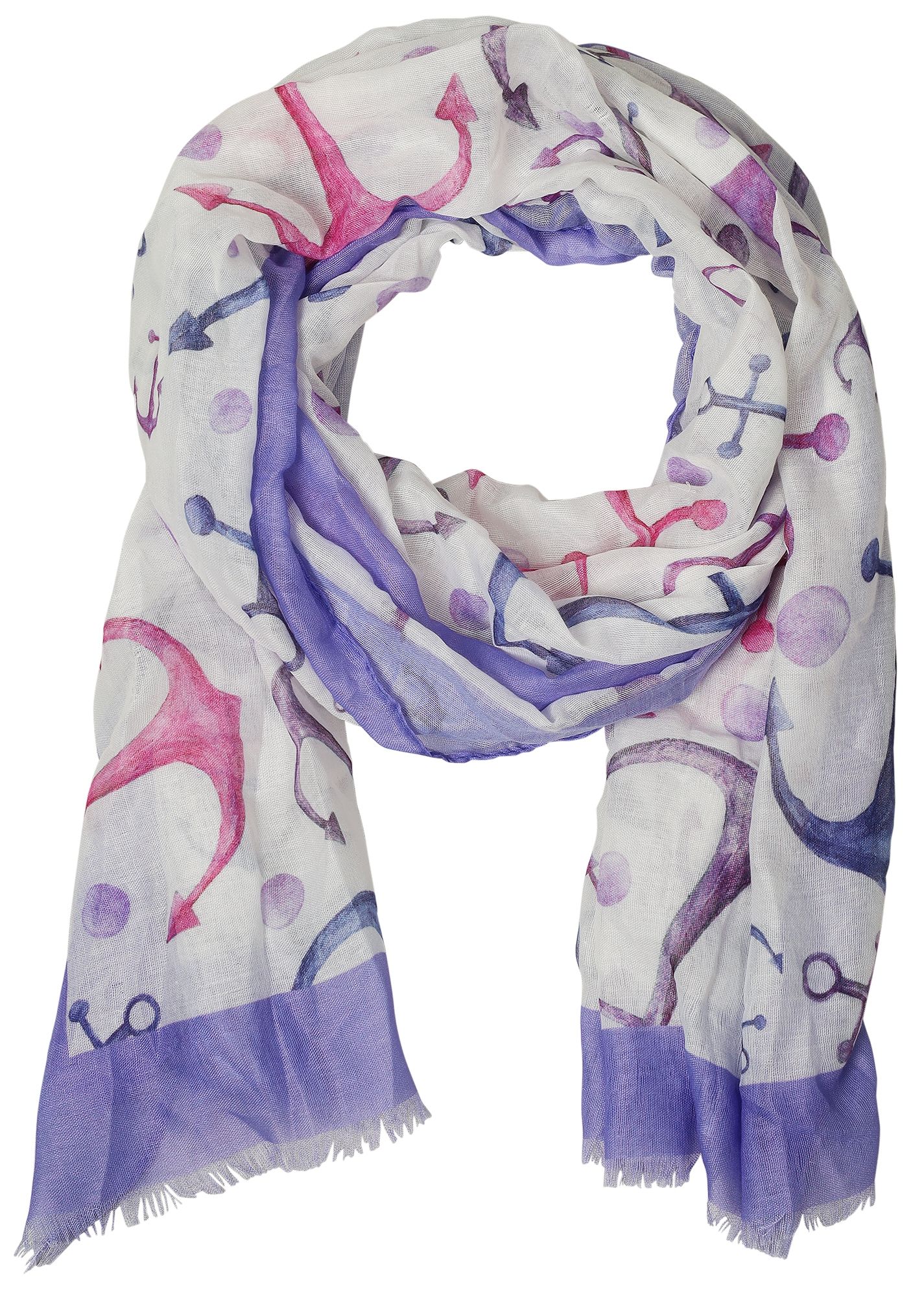 Schalpaket farblich sortiert, 170 x 70 cm, 100% Polyester, VE 12, maritim