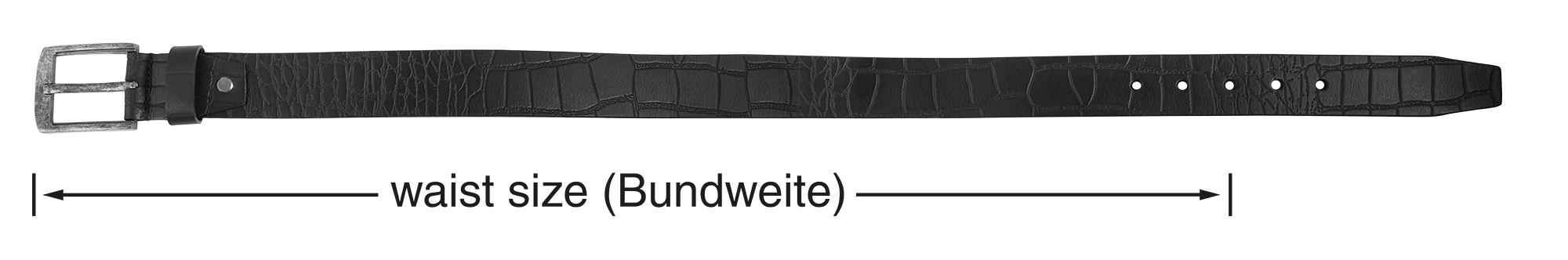 Leonardo Verrelli Echtleder Gürtel, schwarz, kürzbar, 90 cm