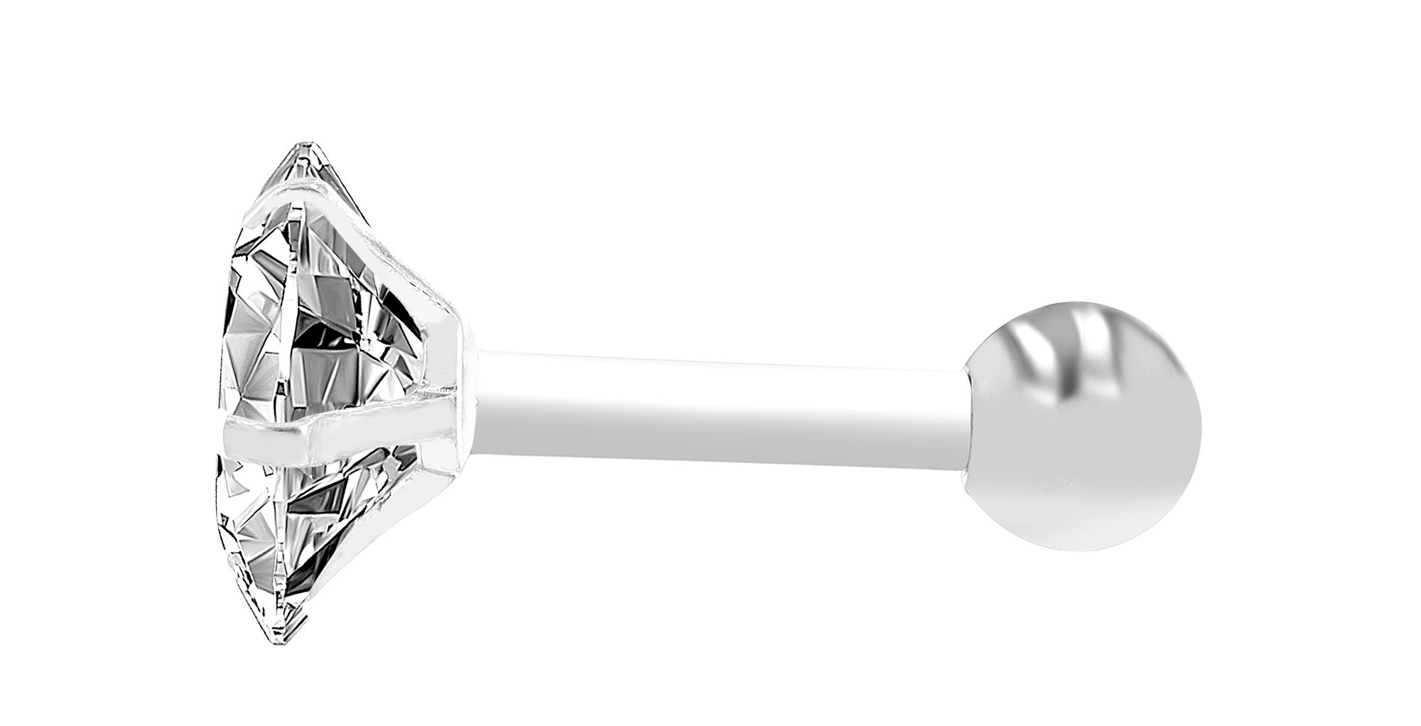 Akzent Edelstahl Ohrstecker, quadratisch, 4er Set, Stabstärke 1,2 mm / Stablänge 6 mm / Ø 3, 4, 5 und 6 mm