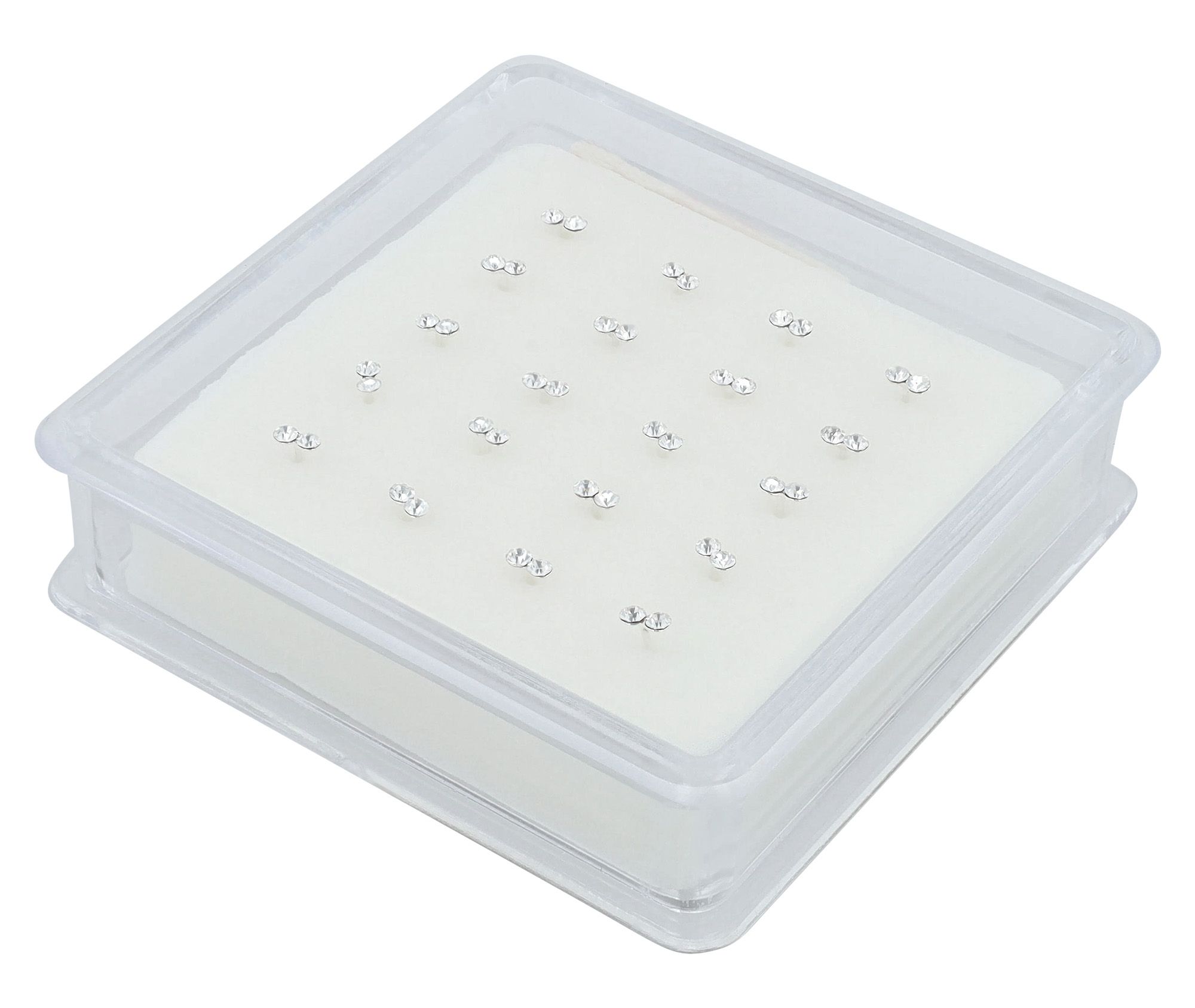 "Vojka" I-förmiger Nasenstecker/ Nasenpiercing , 925/- Echt Silber, rhodiniert, VE-20 Stück