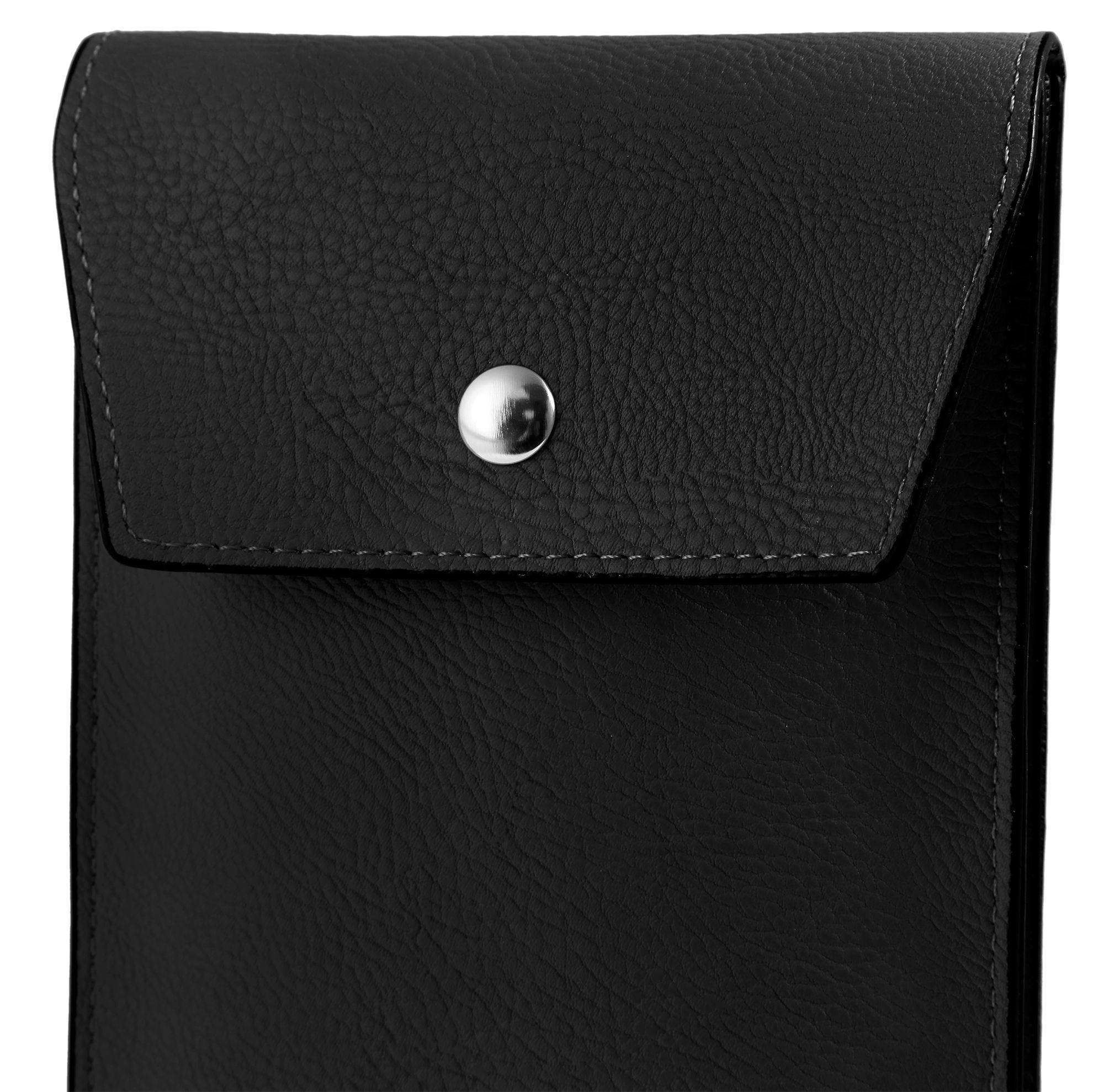 Handyumhängetasche Lederimitation, geeignet für iPhone 12, schwarz