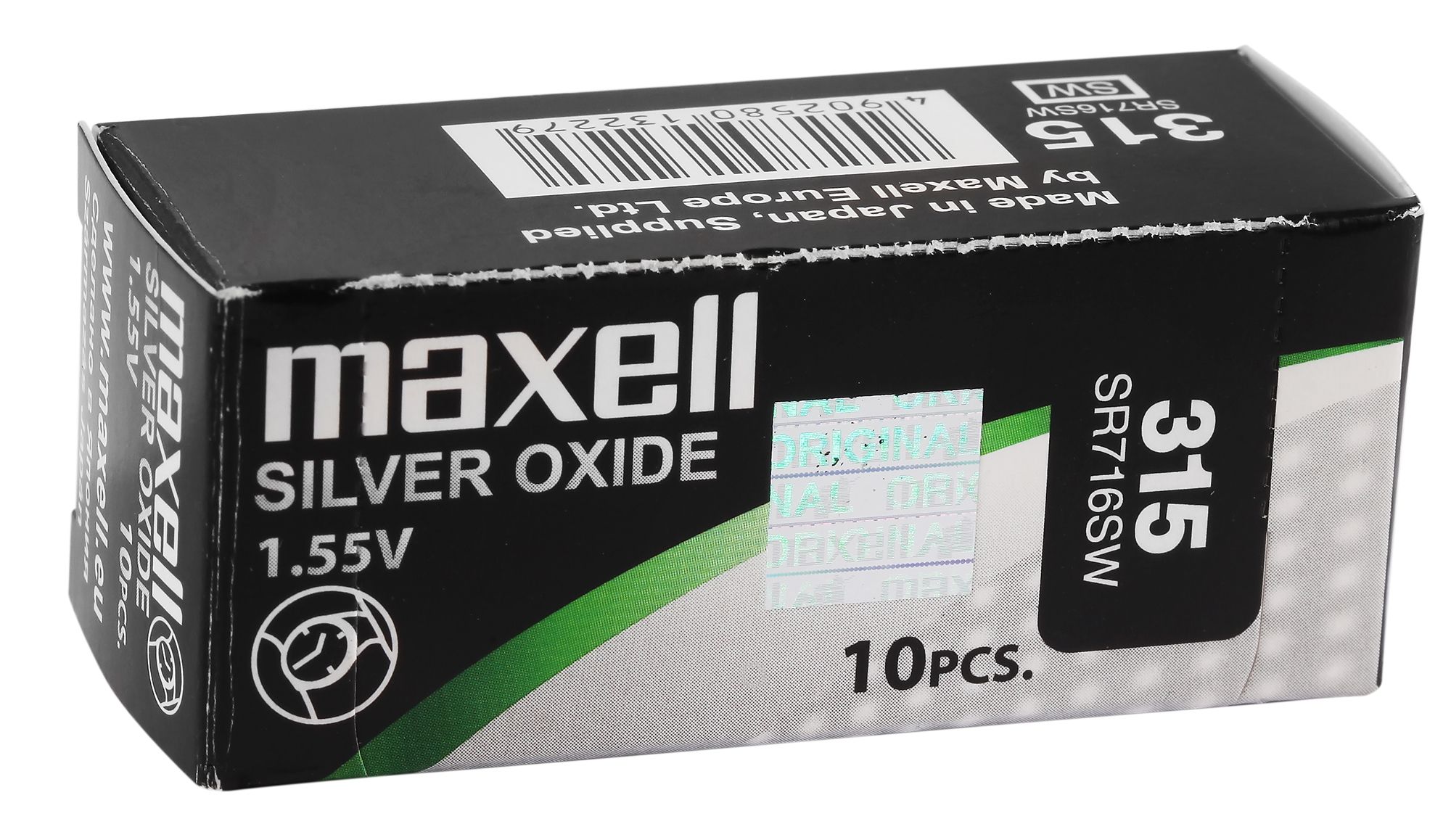 MAXELL Knopfzellen, 0% Quecksilber, Verpackungsinhalt 10 Stück, 315