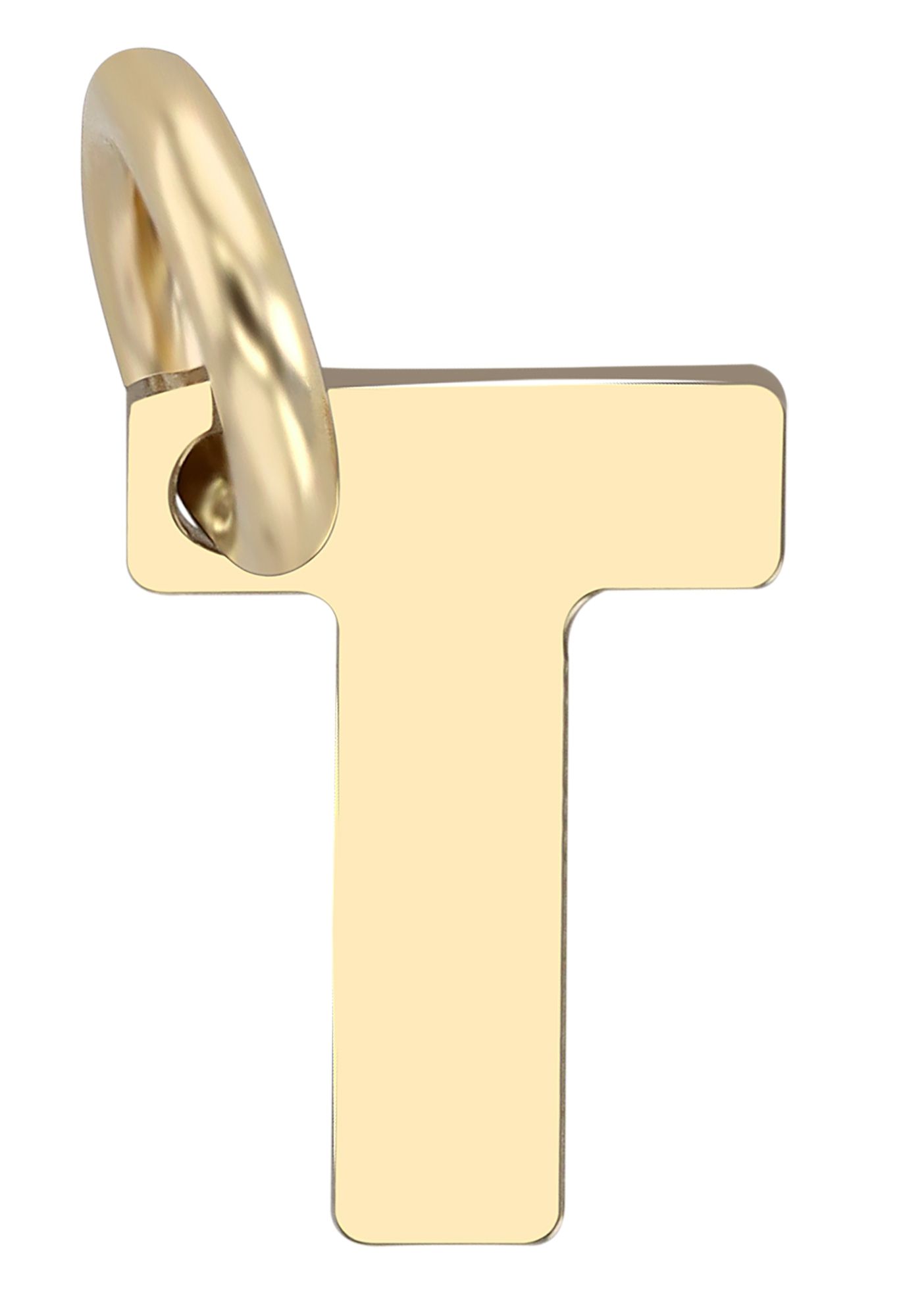 375/- Gold Anhänger "Golden Initials - T" ohne Kette, Buchstaben, Initialien, 9 Karat, Gelbgold