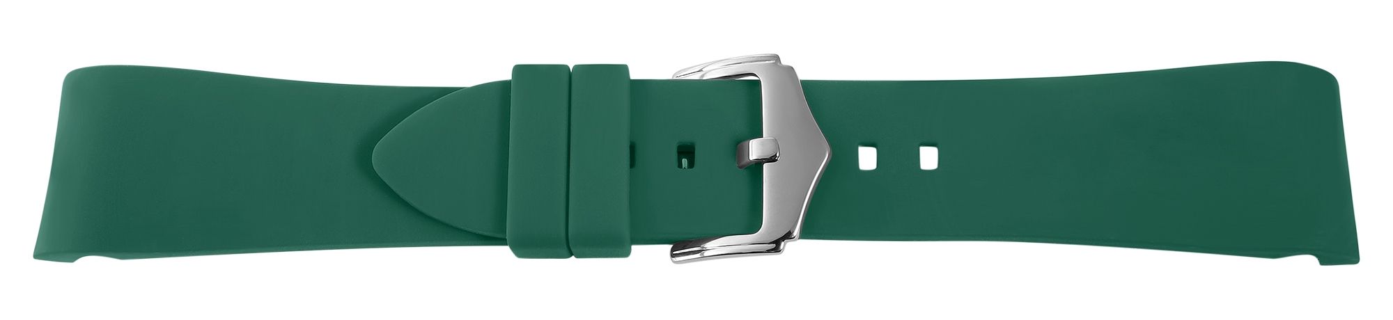 Silikon Uhrenarmband, Dornschließe, grün, 23 mm