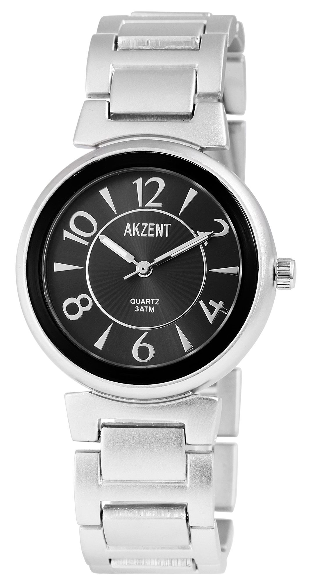 Akzent Damenuhr mit Metallarmband