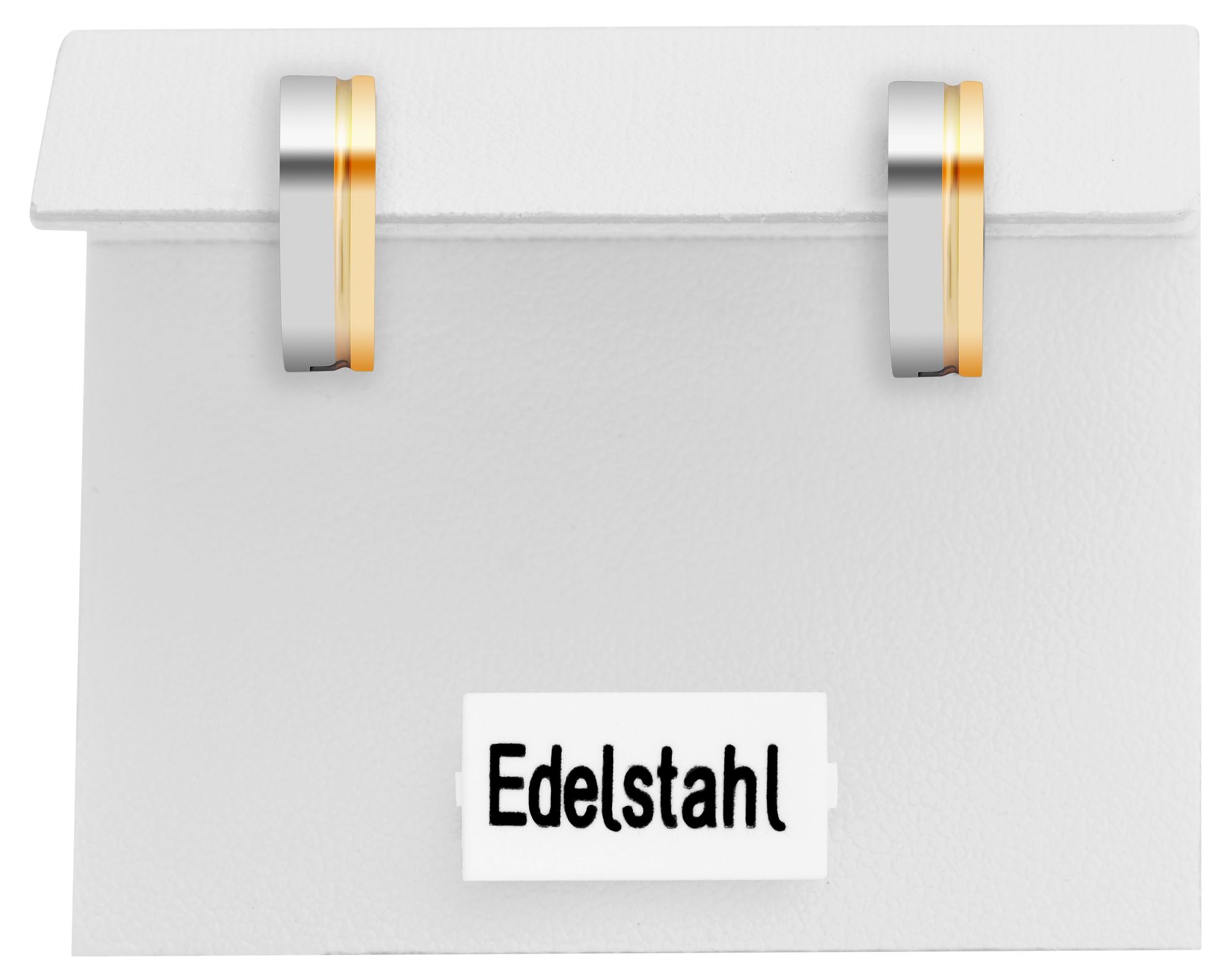 Akzent Klapp-Creolen aus Edelstahl, bicolor