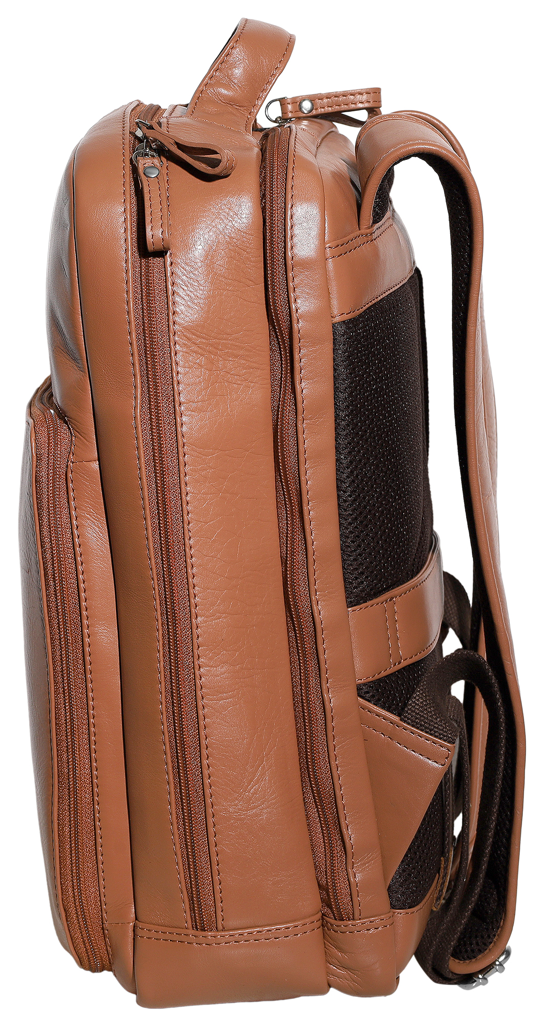 Leonardo Verrelli Echt Leder-Rucksack für Business, Alltag & Reisen, braun/ cognac