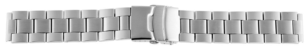 Edelstahl-Uhrenarmband, silberfarben, 20 mm