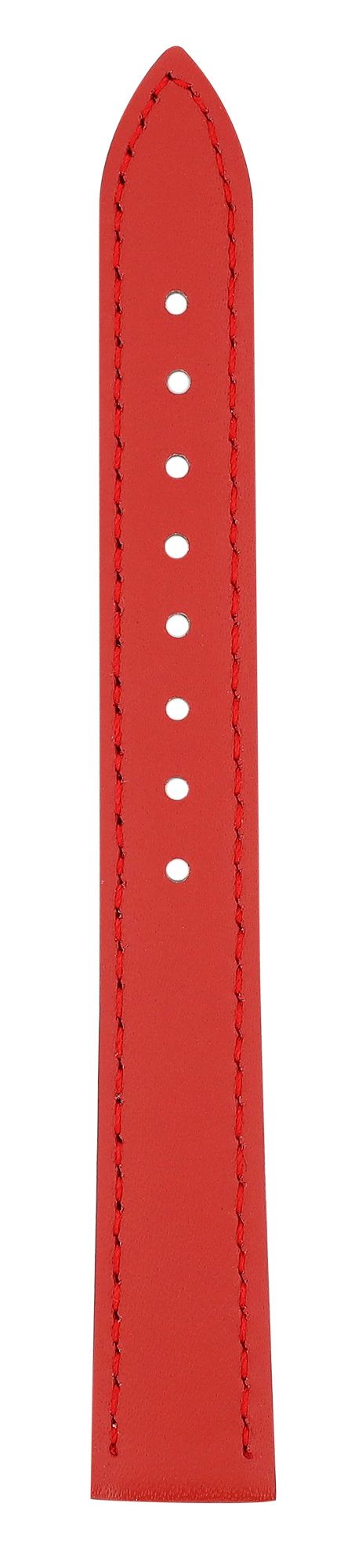Echtleder-Uhrenarmband, rot/ silberfarben, 10 mm