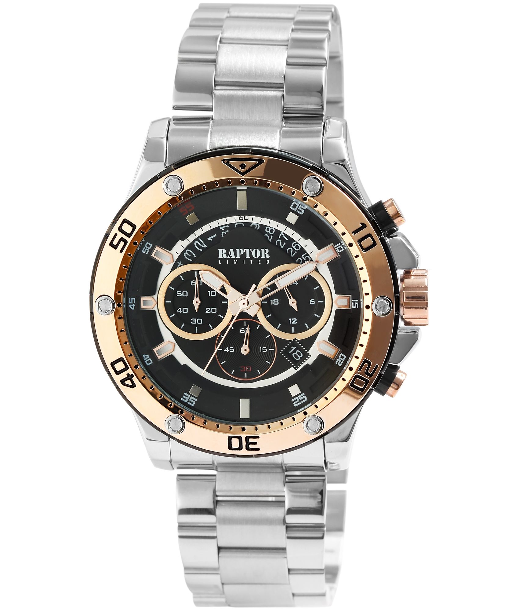 RAPTOR Chronograph "Majid" mit Edelstahlband