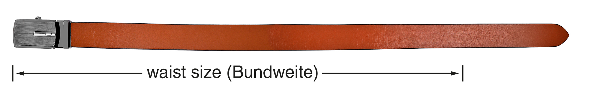 Leonardo Verrelli Echtleder Automatik-Gürtel, max. 90cm/ 35 mm, braun (tan) - kürzbar