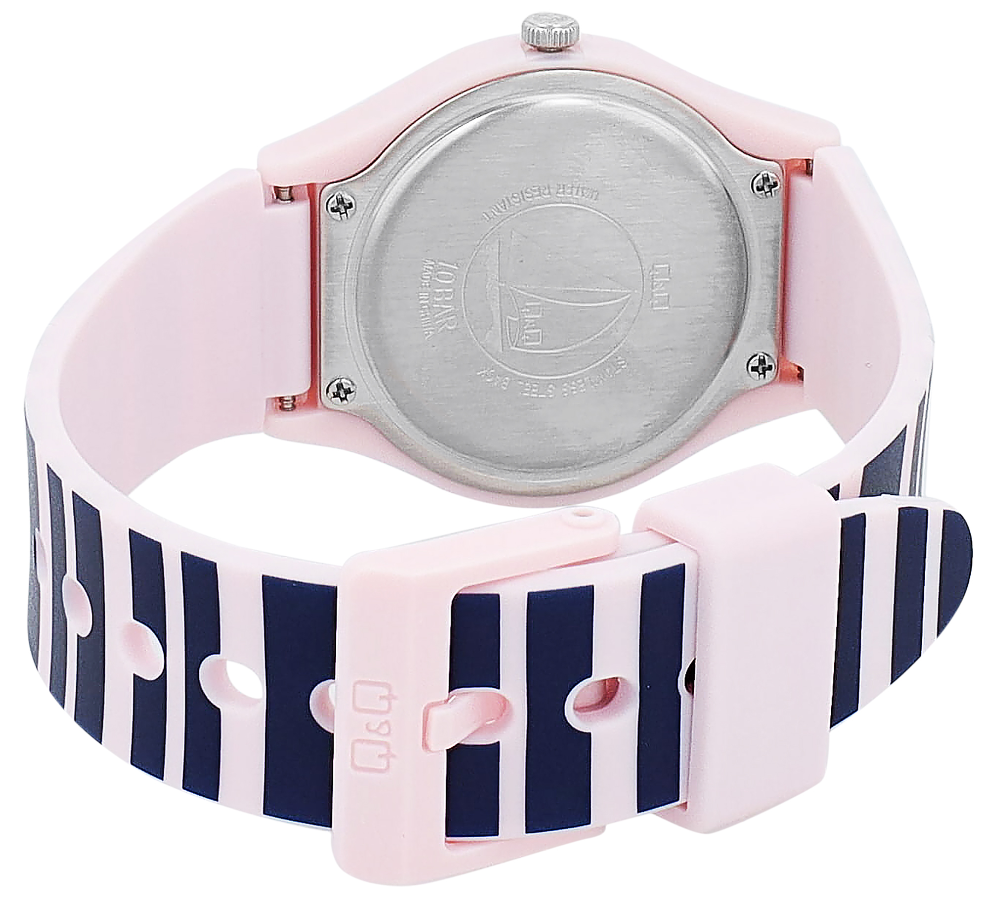 Q&Q Damenuhr mit Silikonarmband, 10 BAR
