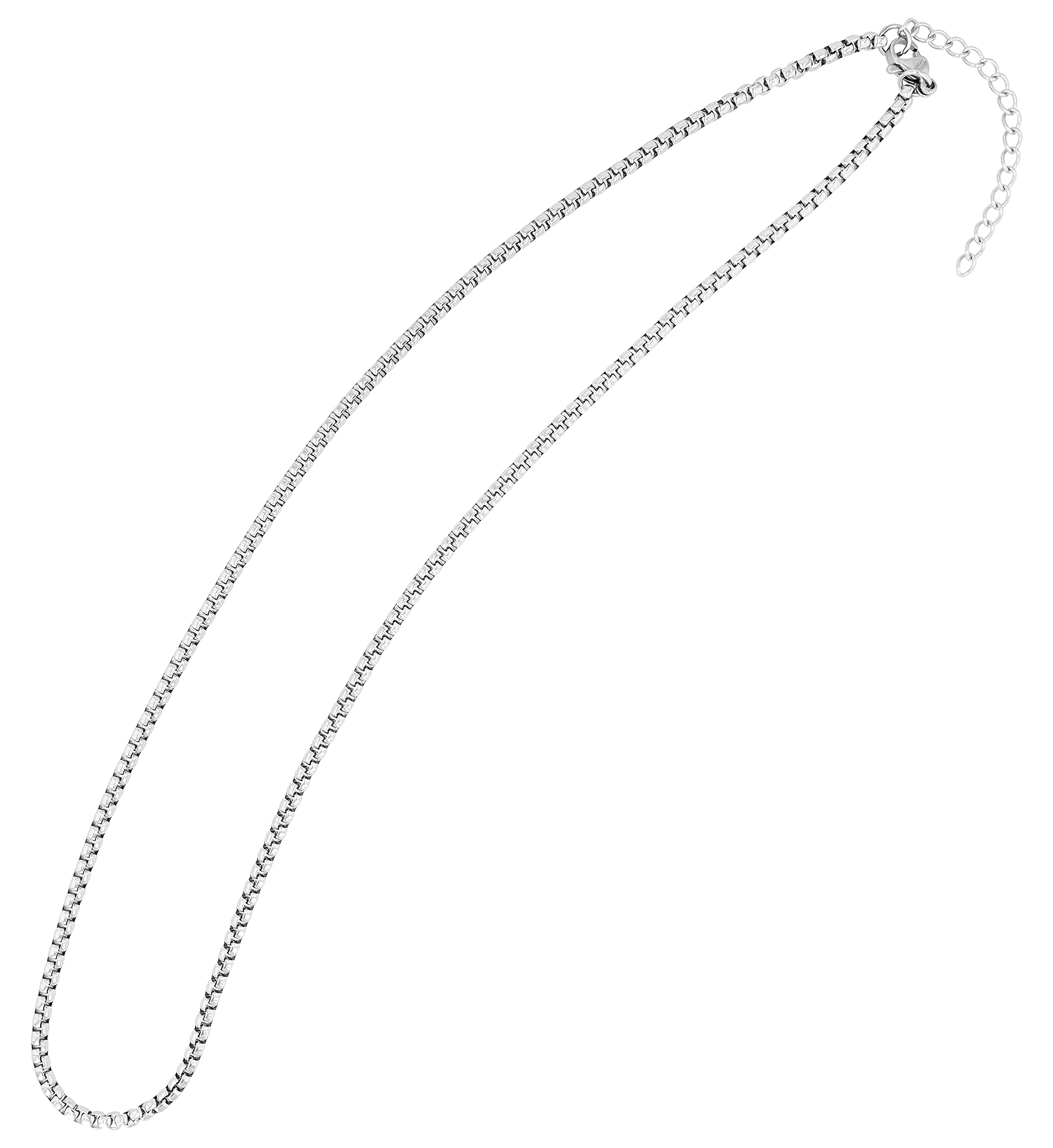 "Celissa" Veneziakette, Edelstahl, silberfarben, 80 cm/ 3 mm
