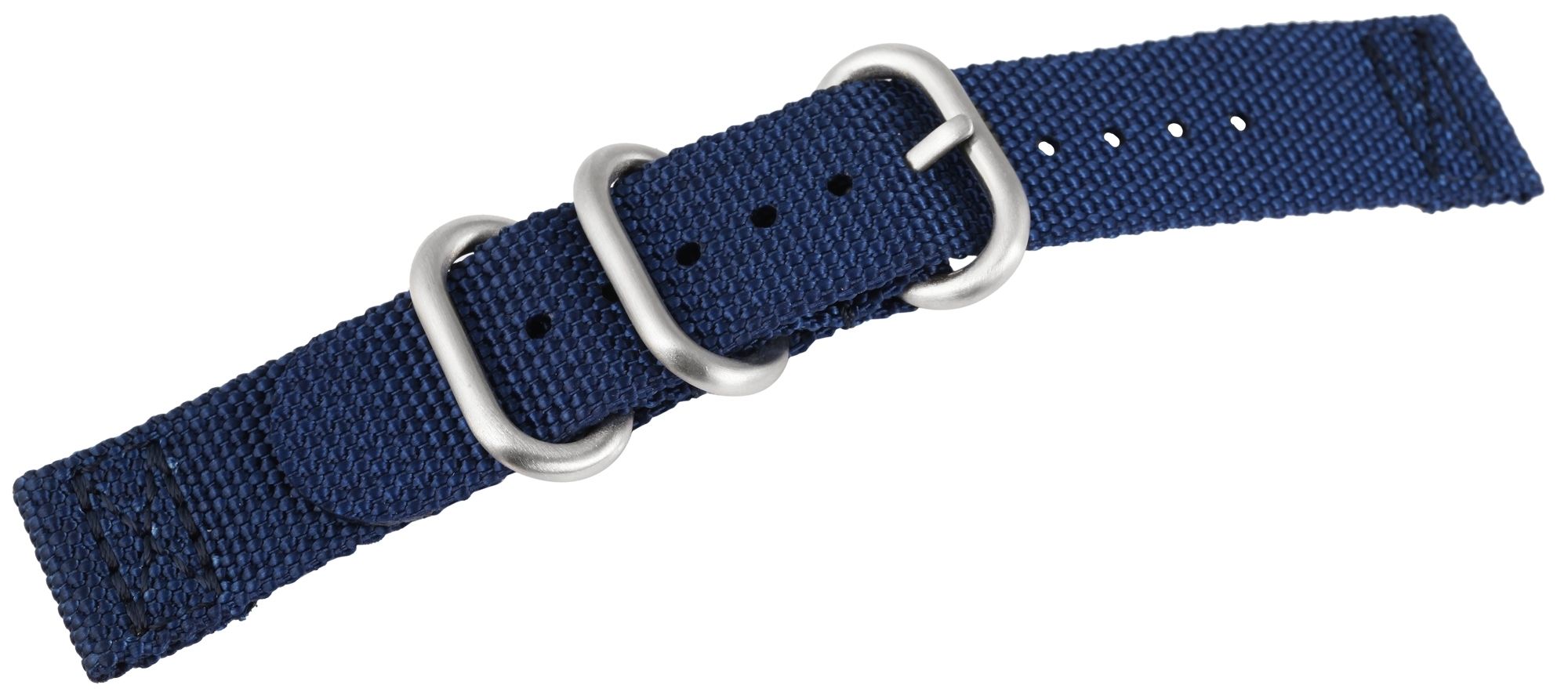 Nylon-Uhrenarmband, blau, Dornschließe, 20 mm