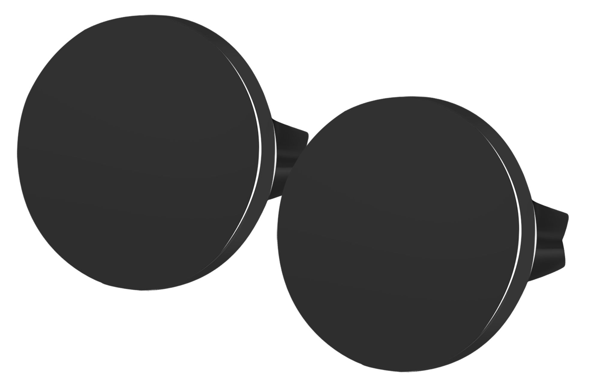 "Saima" Edelstahl Ohrstecker, Plättchen Ø 10 mm, schwarz