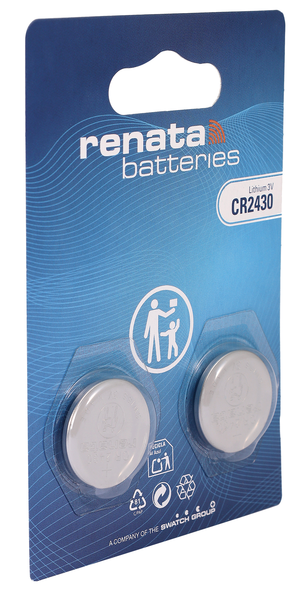 Renata Lithium 3V Knopfzellen (2er Blister), CR2430