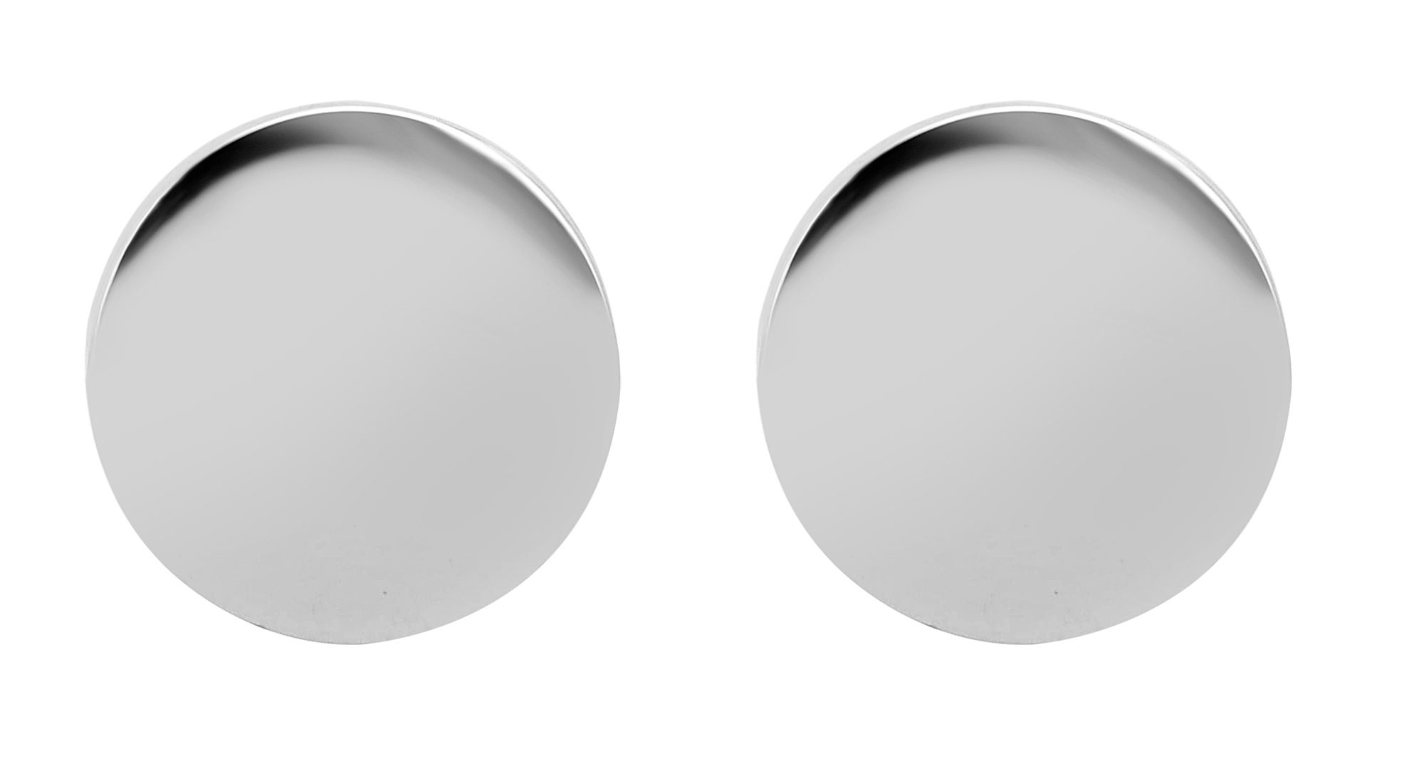 Akzent Ohrstecker "Xan", Edelstahl, rund, Ø 10 mm, silberfarben