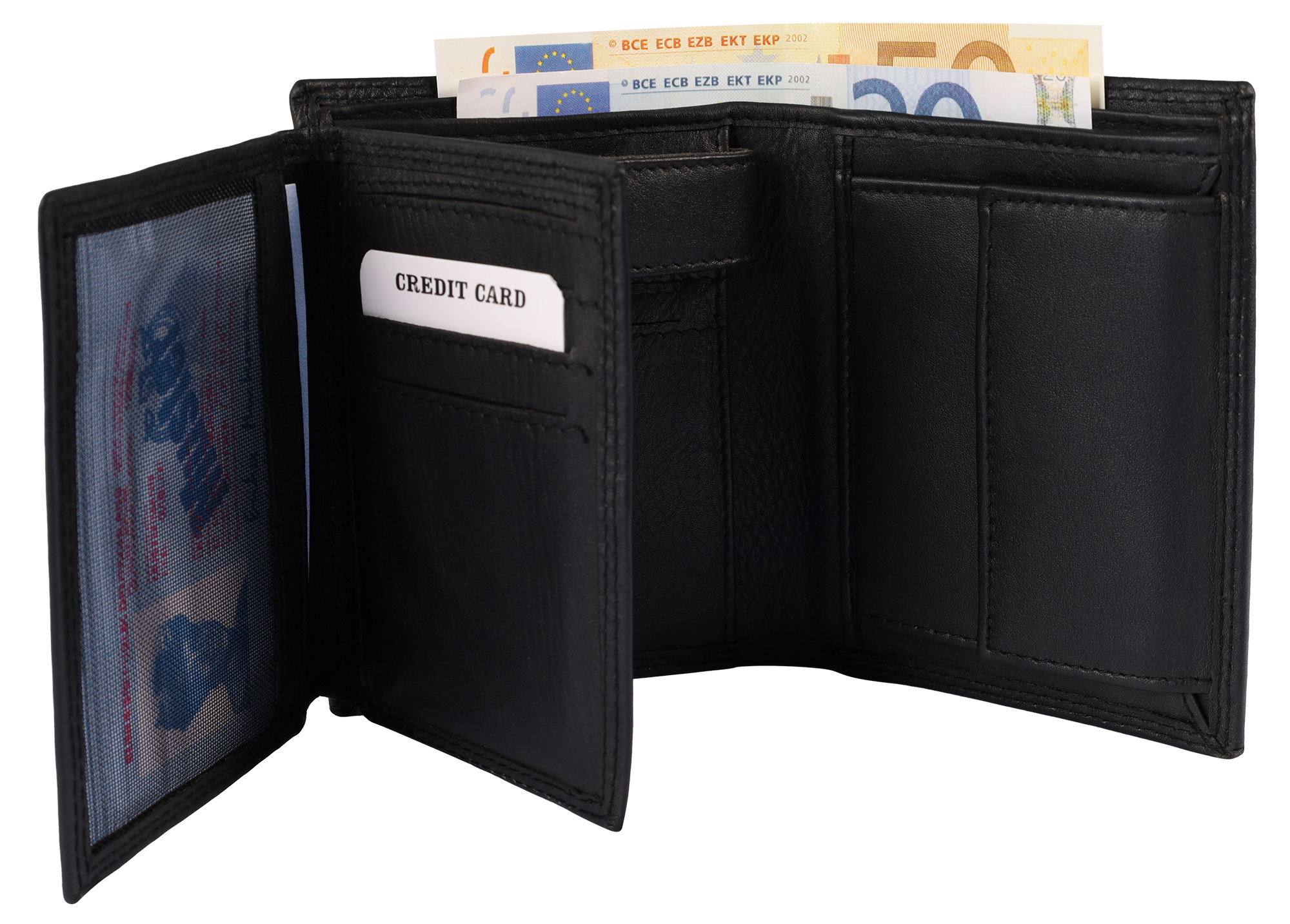 Leonardo Verrelli Echtleder (Nappa) Geldbörse, RFID, Hochformat