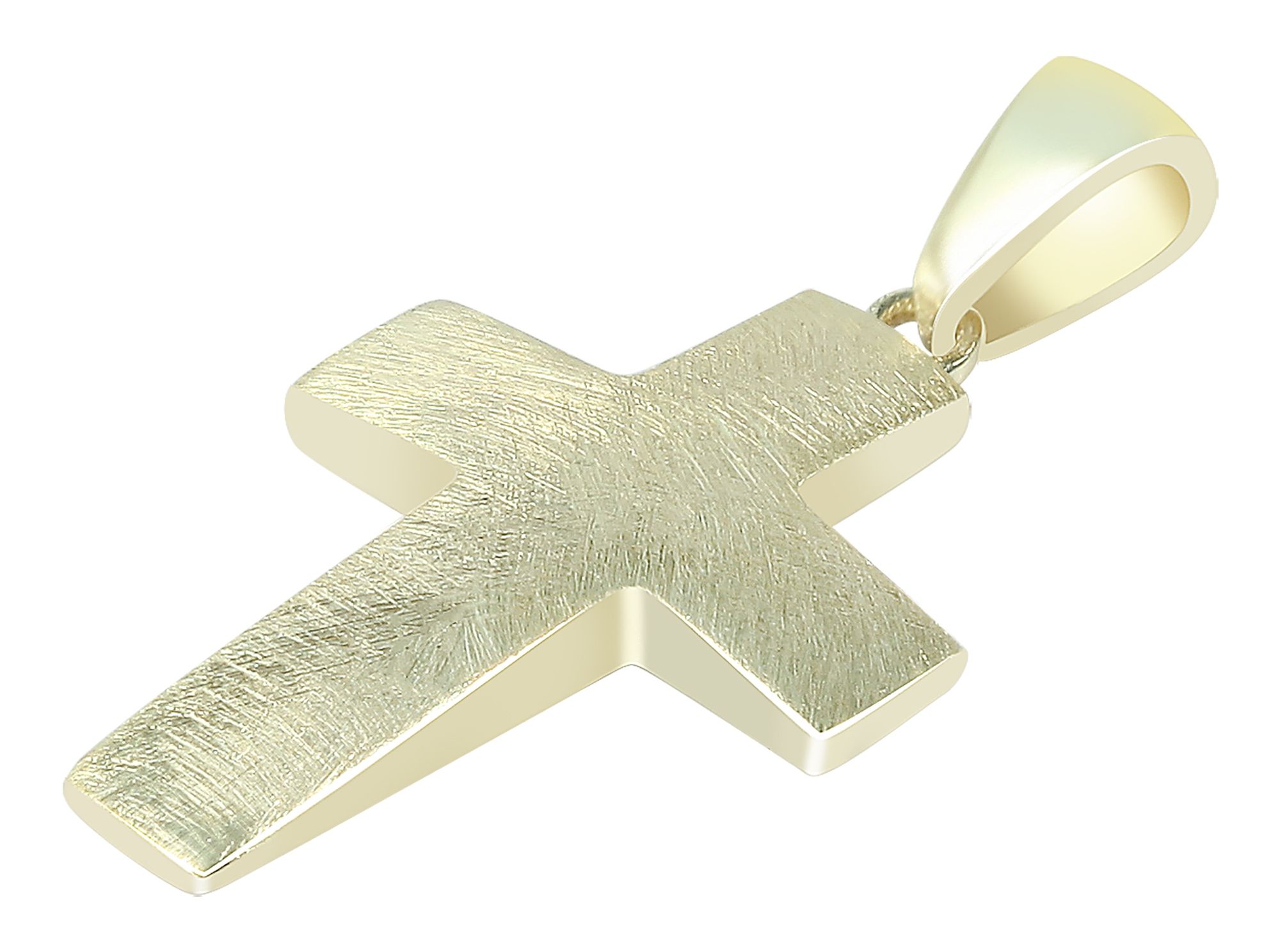 333/- Gold Anhänger "Andra" ohne Kette", Kreuz, eismatt, Gelbgold, 8 Karat