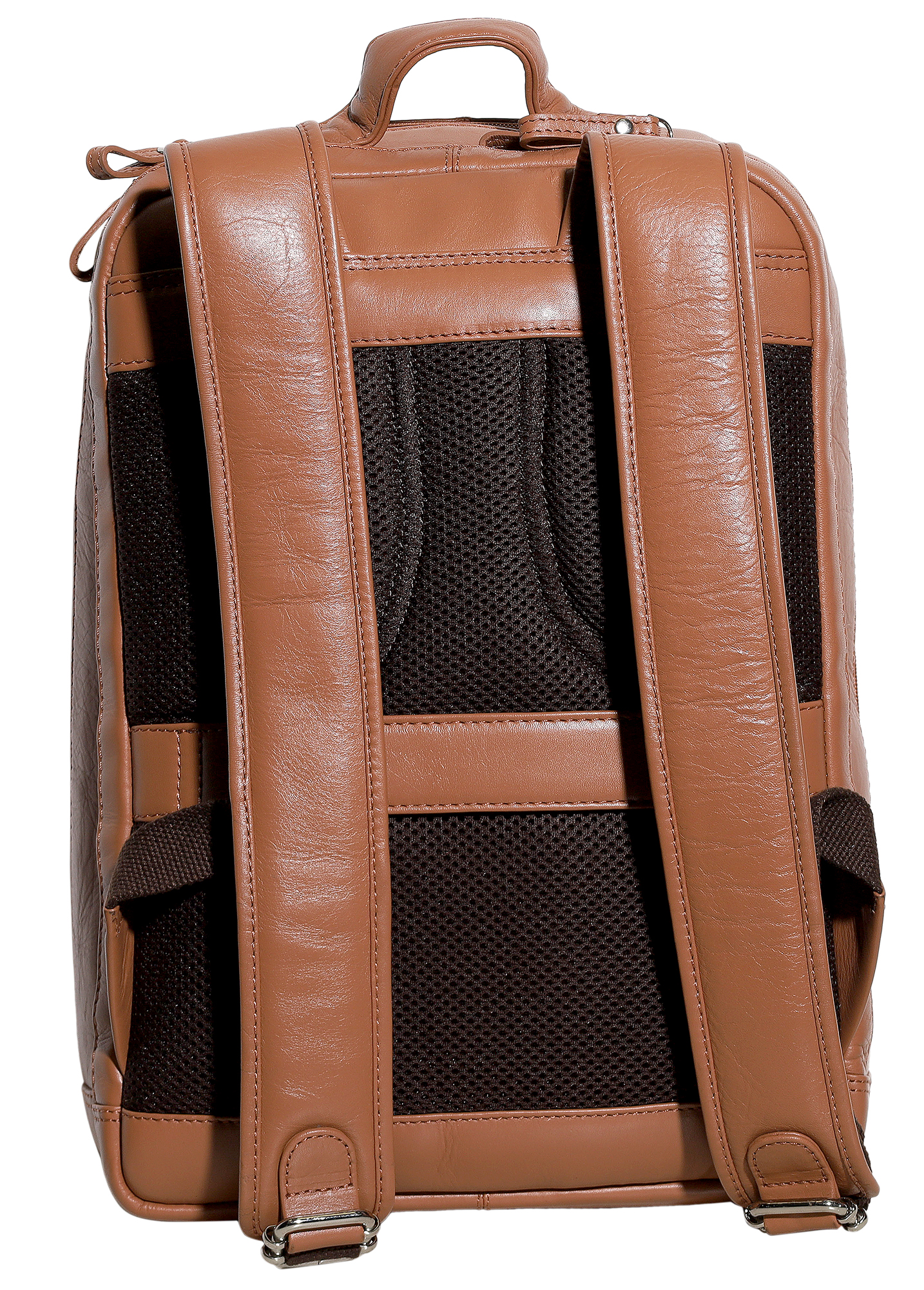 Leonardo Verrelli Echt Leder-Rucksack für Business, Alltag & Reisen, braun/ cognac