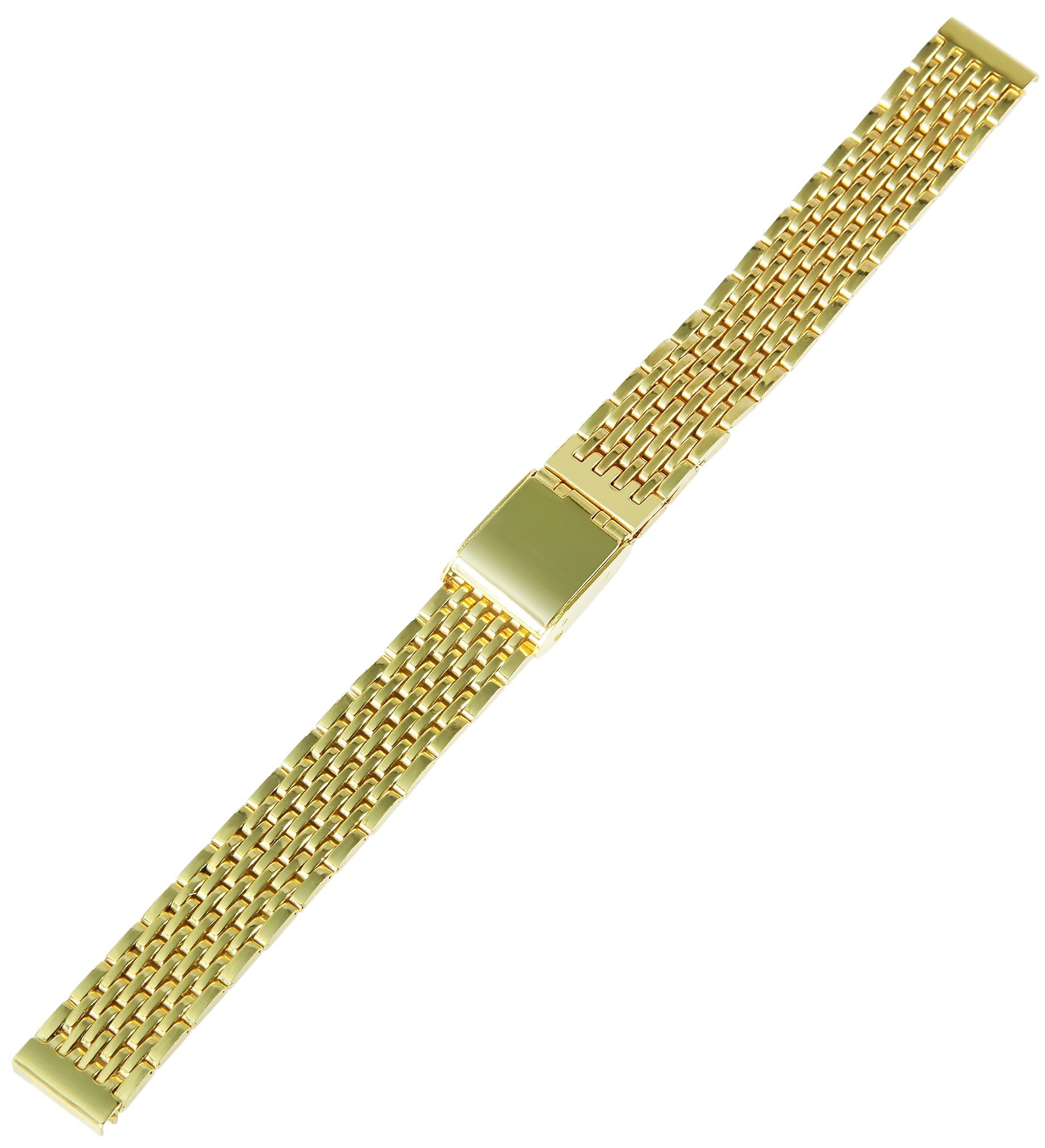 Edelstahl Uhrenarmband, goldfarbig, 12 mm