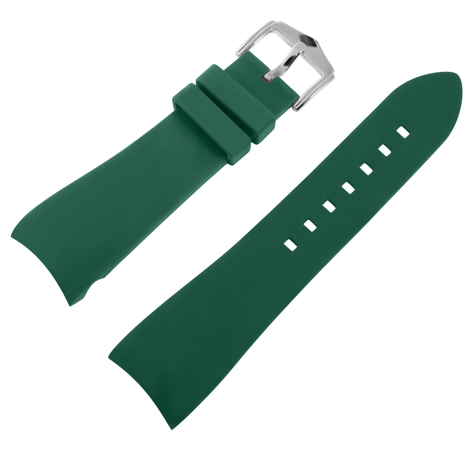 Silikon Uhrenarmband, Dornschließe, grün, 23 mm