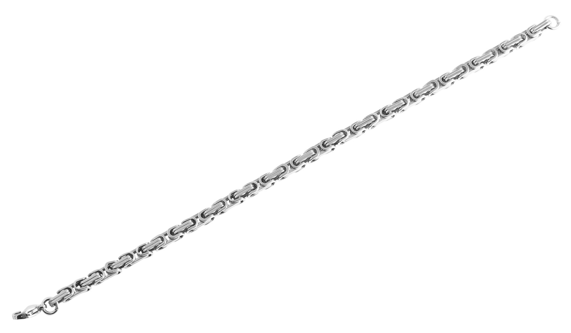 "König"  Akzent Königskettenarmband, silberfarben, 22 cm x 6 mm