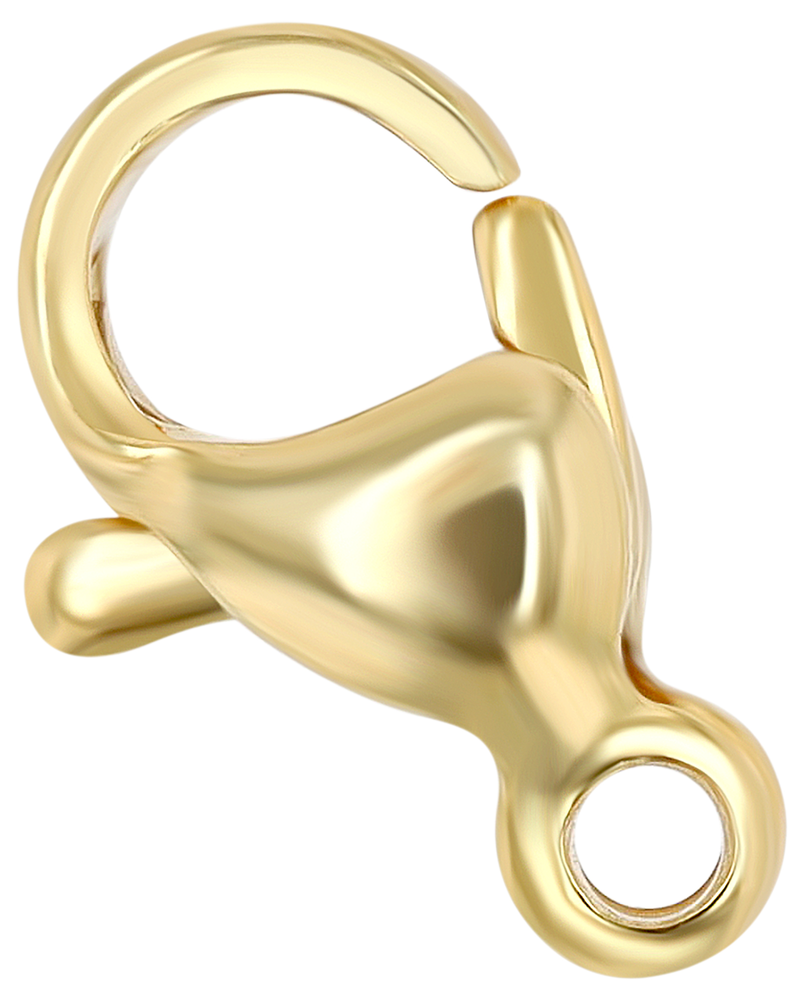 Karabinerverschluss 10 mm (Schmuckersatzteilen) Edelstahl, VE-10, goldfarben