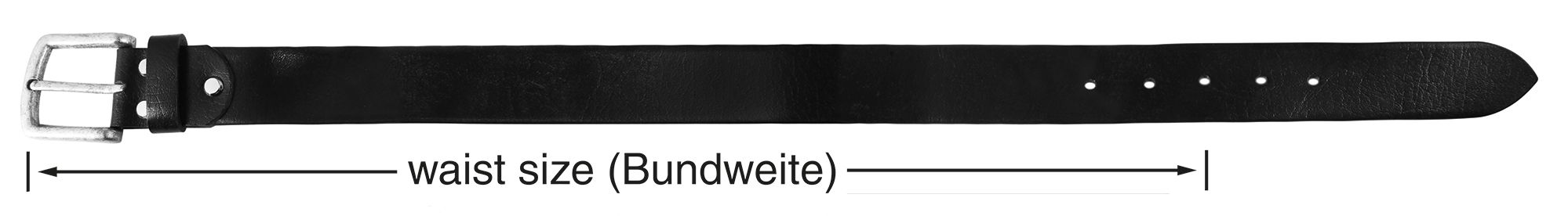 Leonardo Verrelli Echtleder Gürtel, kürzbar, schwarz, 100 cm