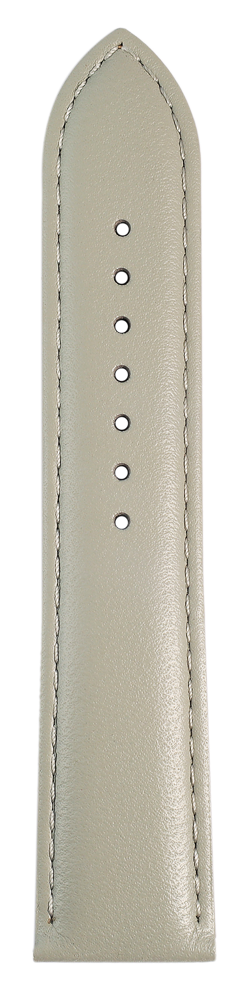 Gr 24 mm Uhrenarmband aus Echtleder in grau, genäht