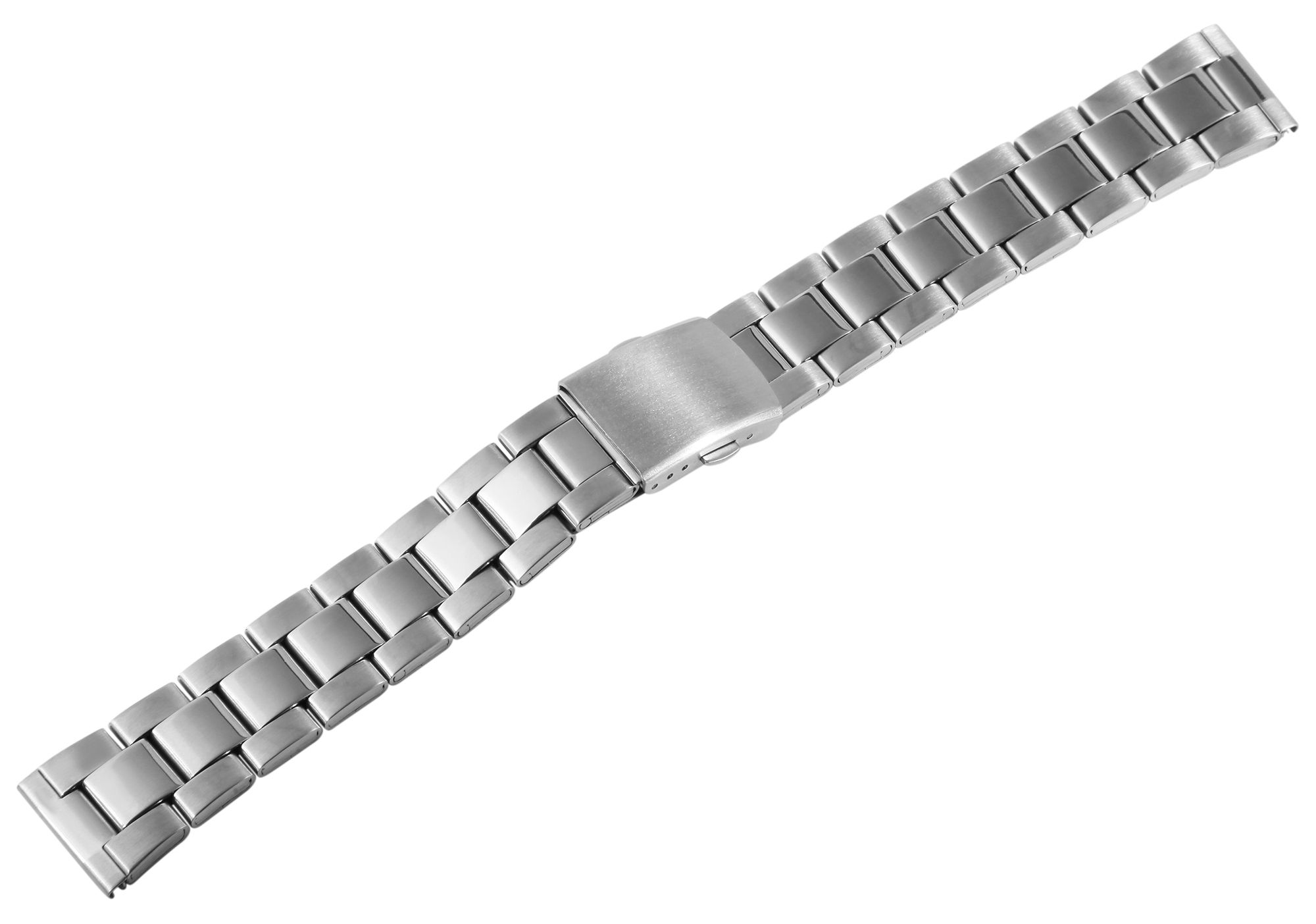 Edelstahl-Uhrenarmband, silberfarben, 18 mm