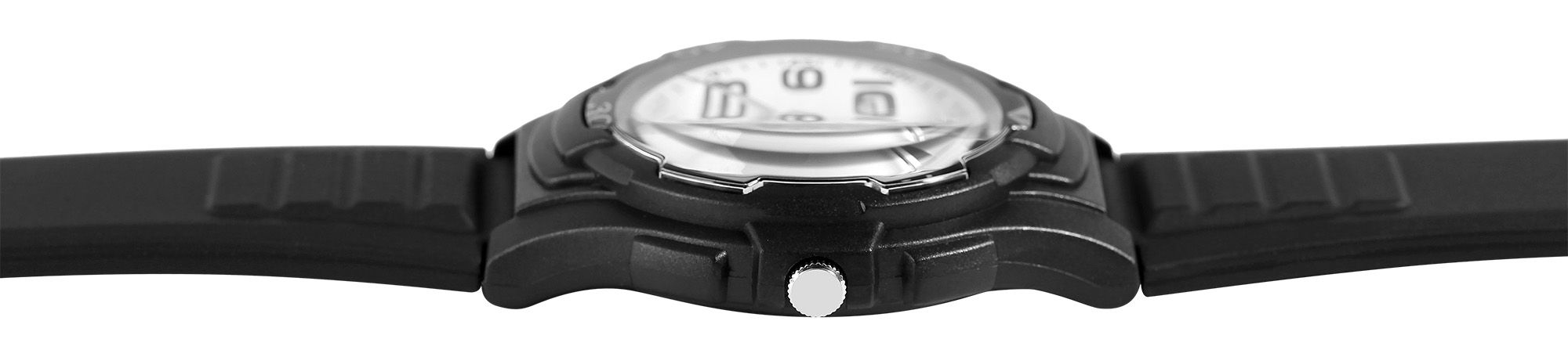Q&Q Herrenuhr mit Silikonarmband, Ø 40 mm, schwarz/ weiß