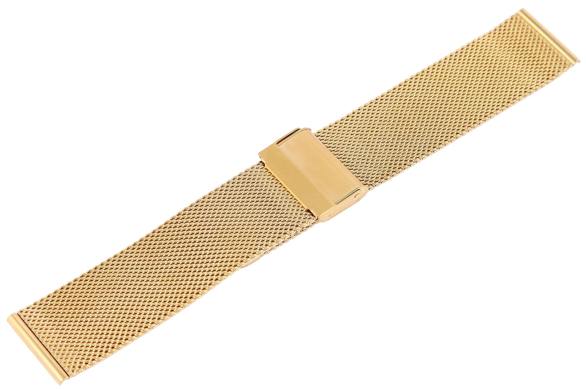 Edelstahl-Milanesearmband, goldfarben, 20 mm