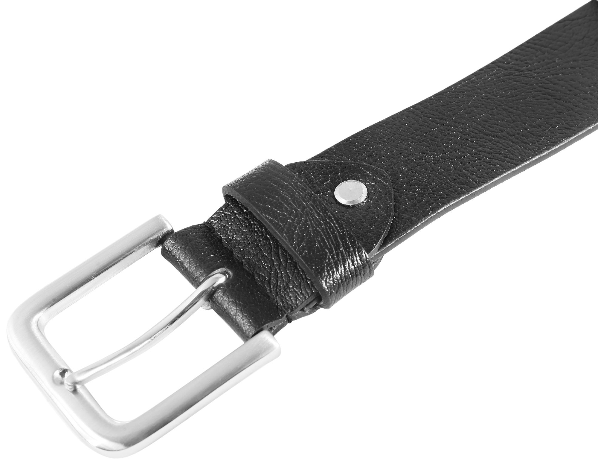 Leonardo Verrelli Echtleder Gürtel, schwarz, kürzbar, Länge 110 cm